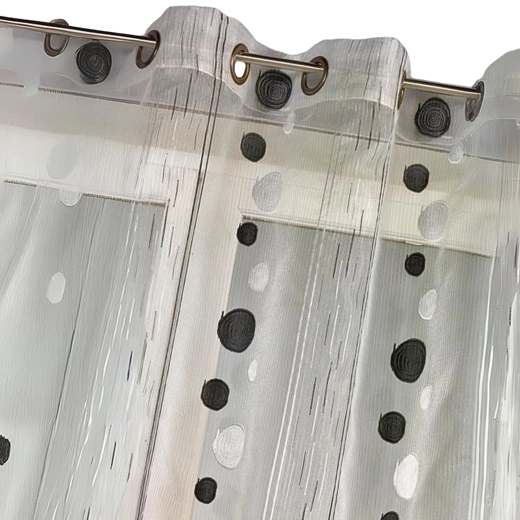 Voilage organza fils coupés motif ronds — vue 4