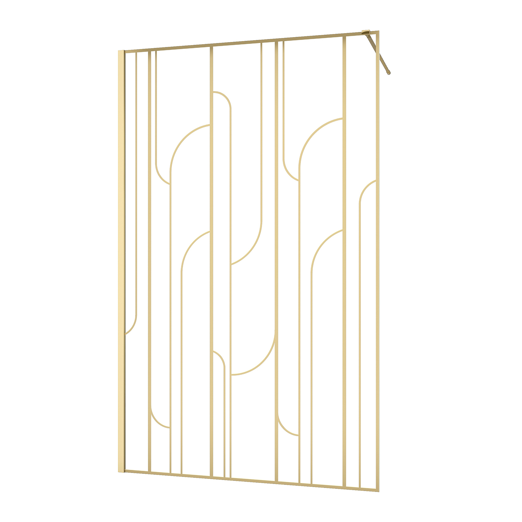Paroi de douche sérigraphiée art déco arrondie — vue 3