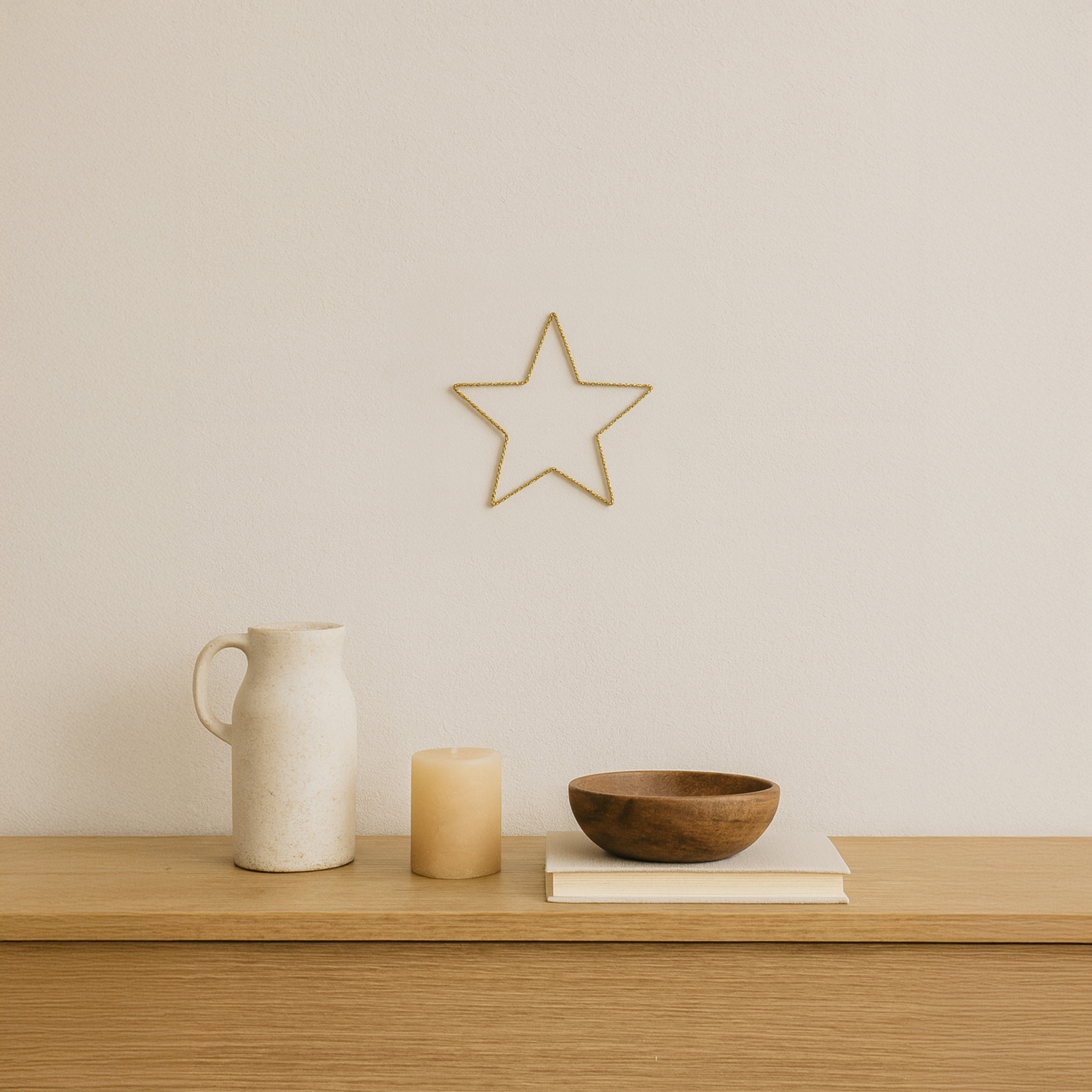 Déco murale étoile fil laiton torsadé — vue 5
