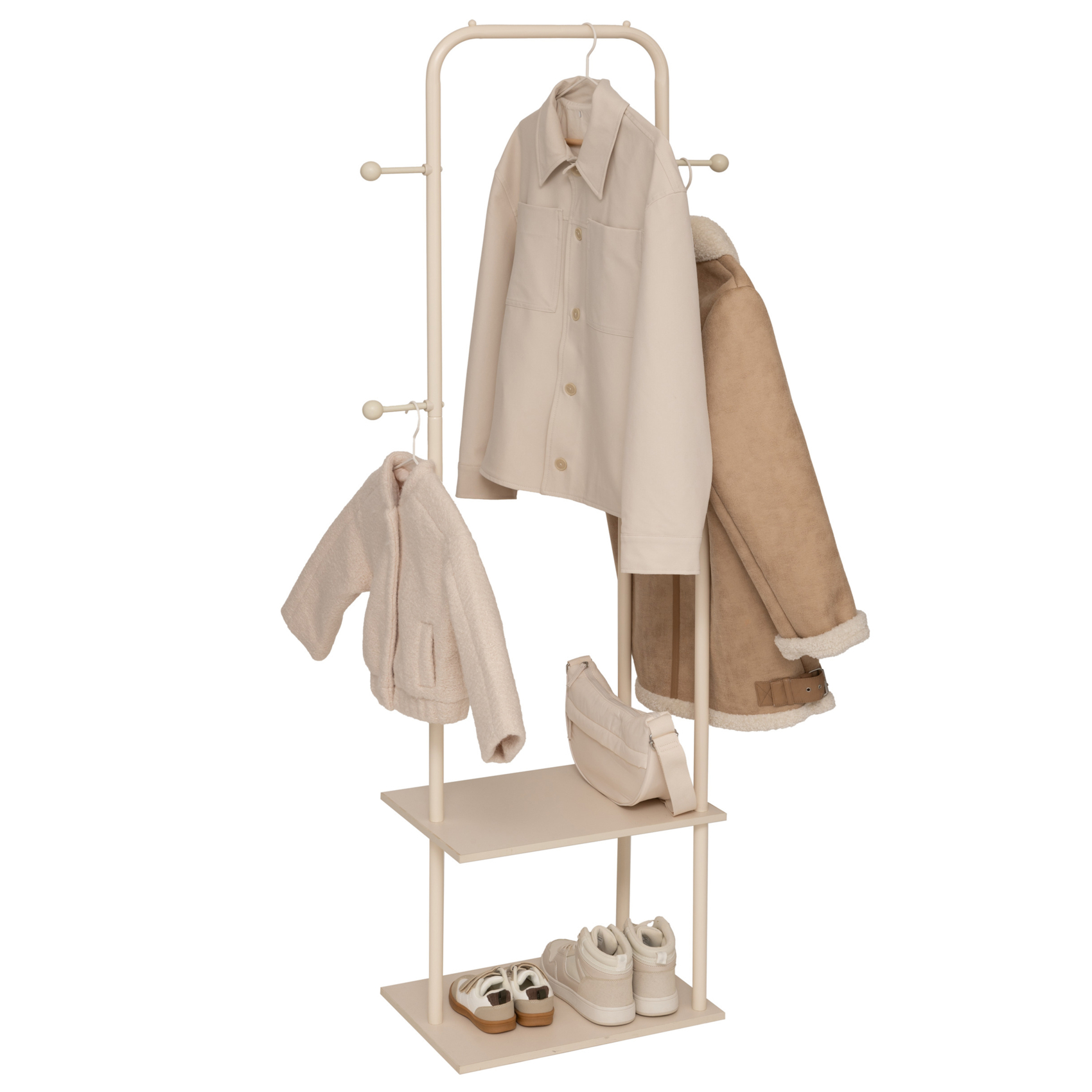Porte manteau sur pied avec étagères de rangement — vue 6