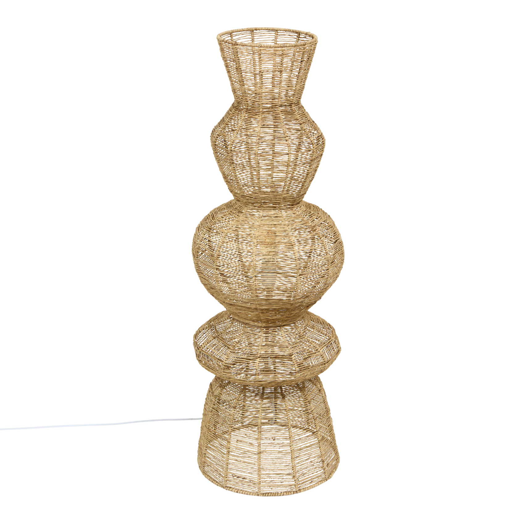 Lampadaire en jute et acier design