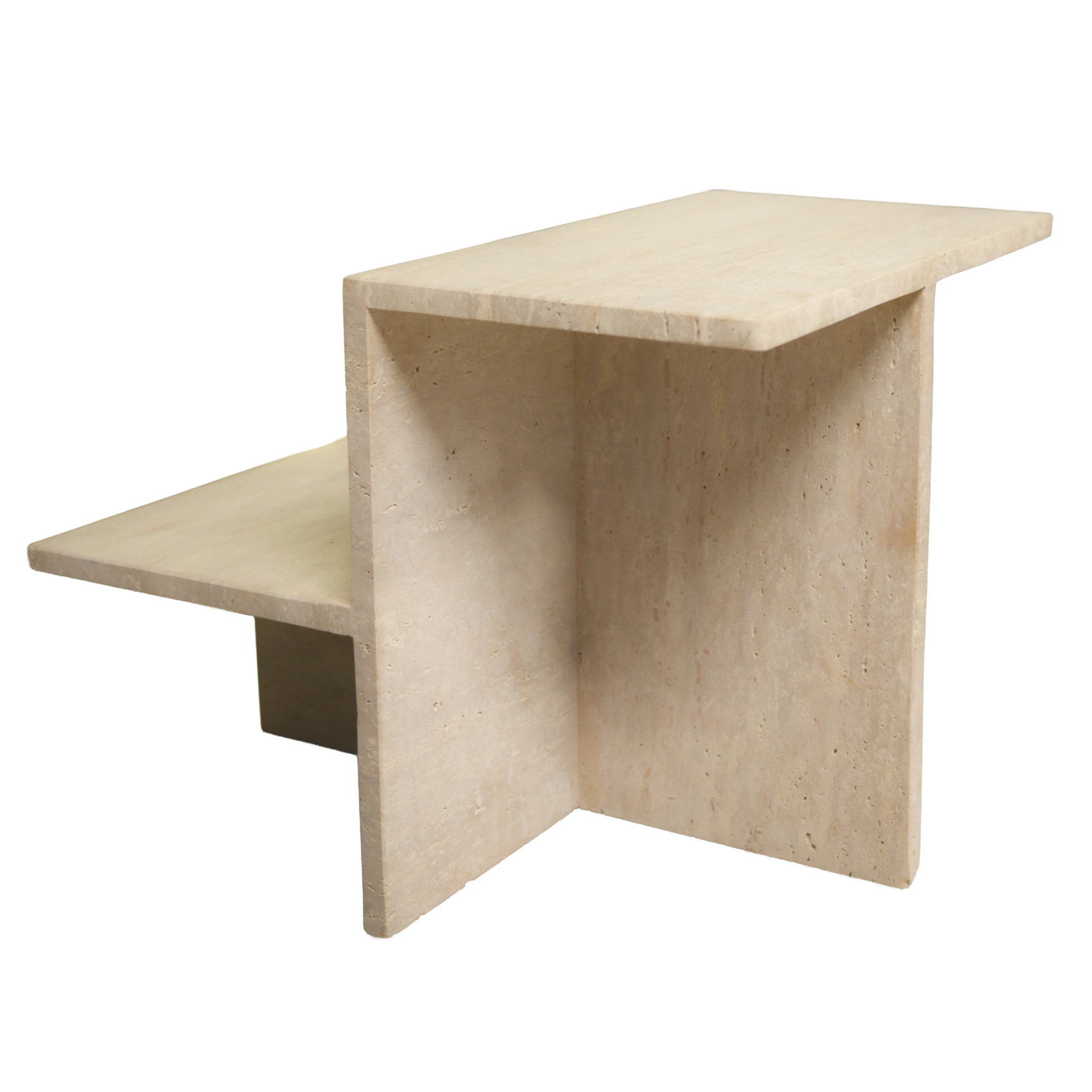 Table d'appoint en travertin