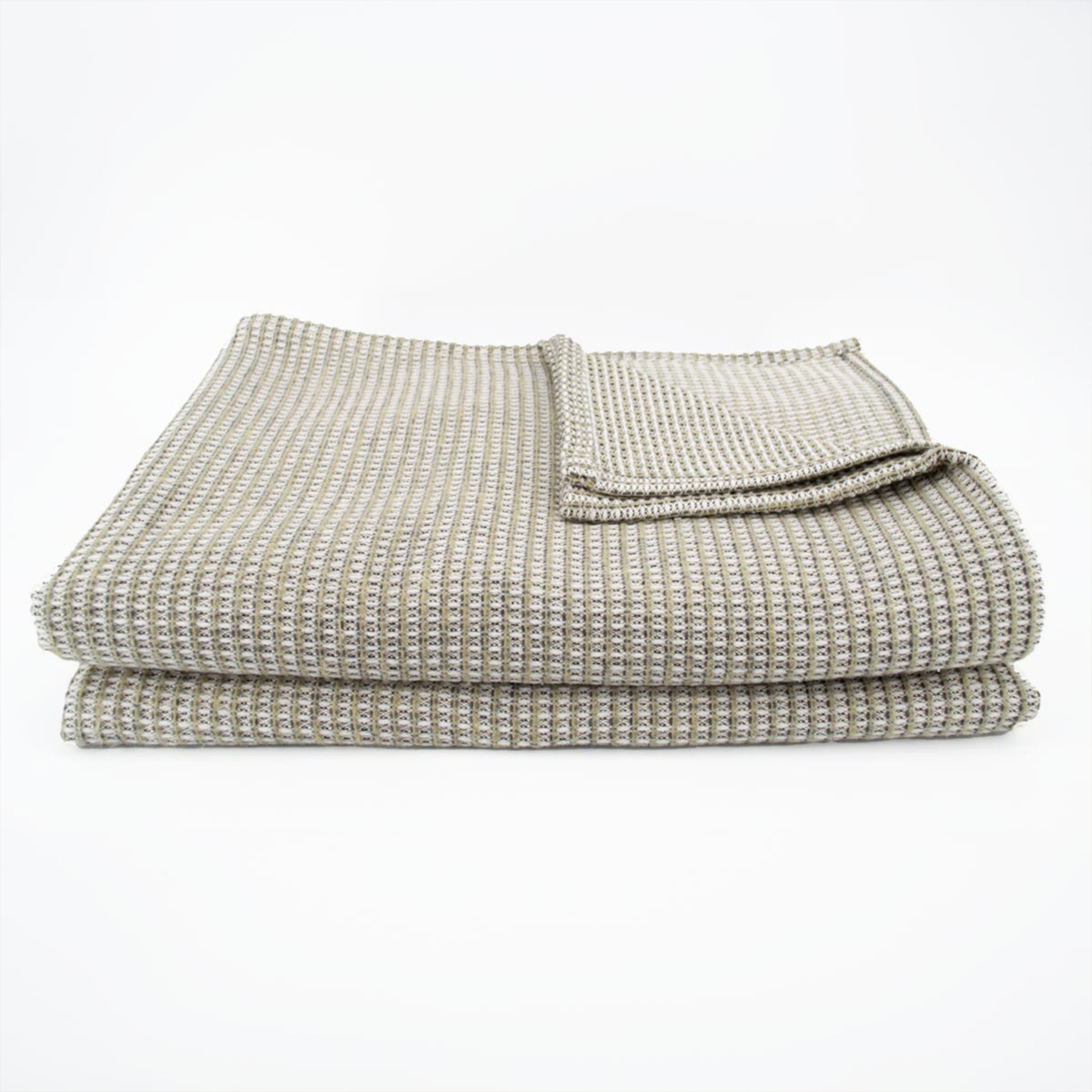 Dessus de lit tissé en coton recyclé motif nid d’abeille — vue 5