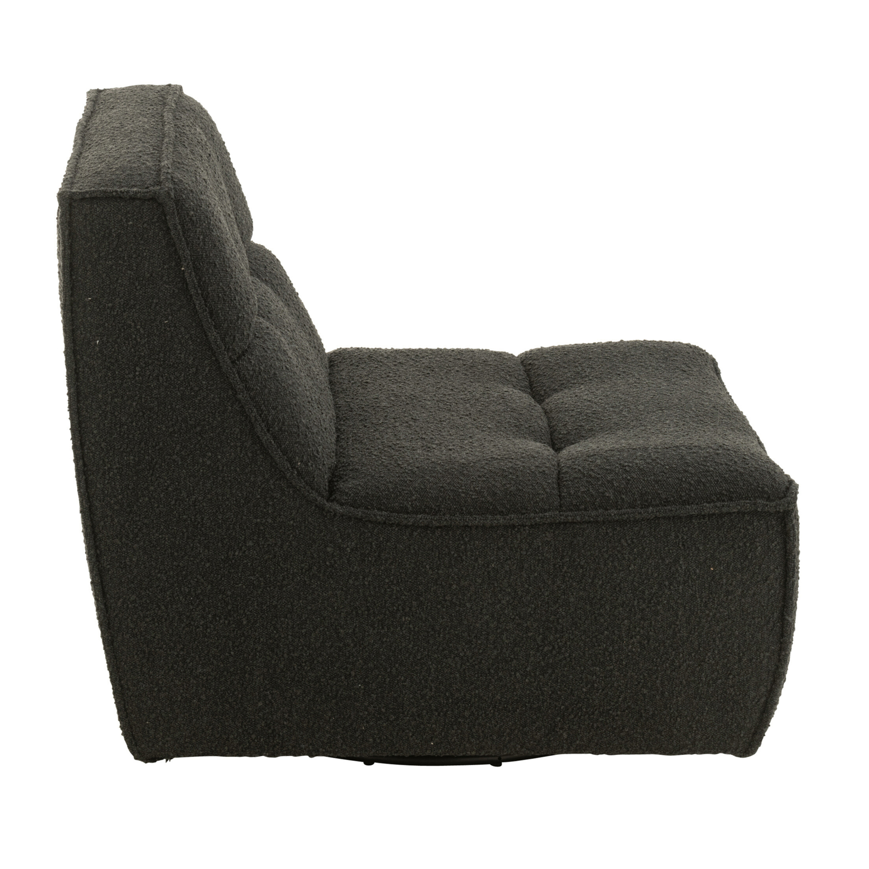 Fauteuil pivotant carré en tissu bouclette — vue 3