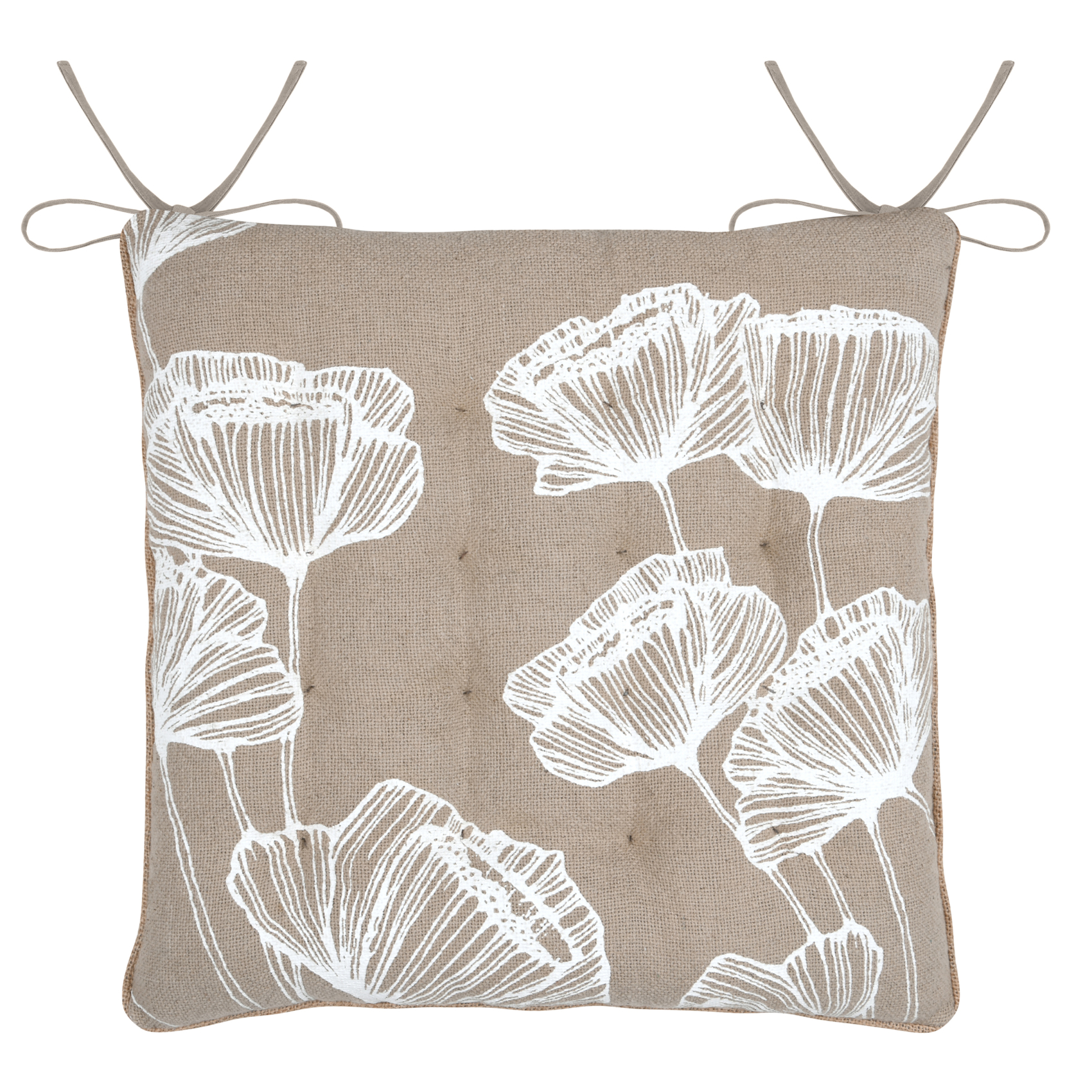 Galette de chaise florale ambiance apaisante