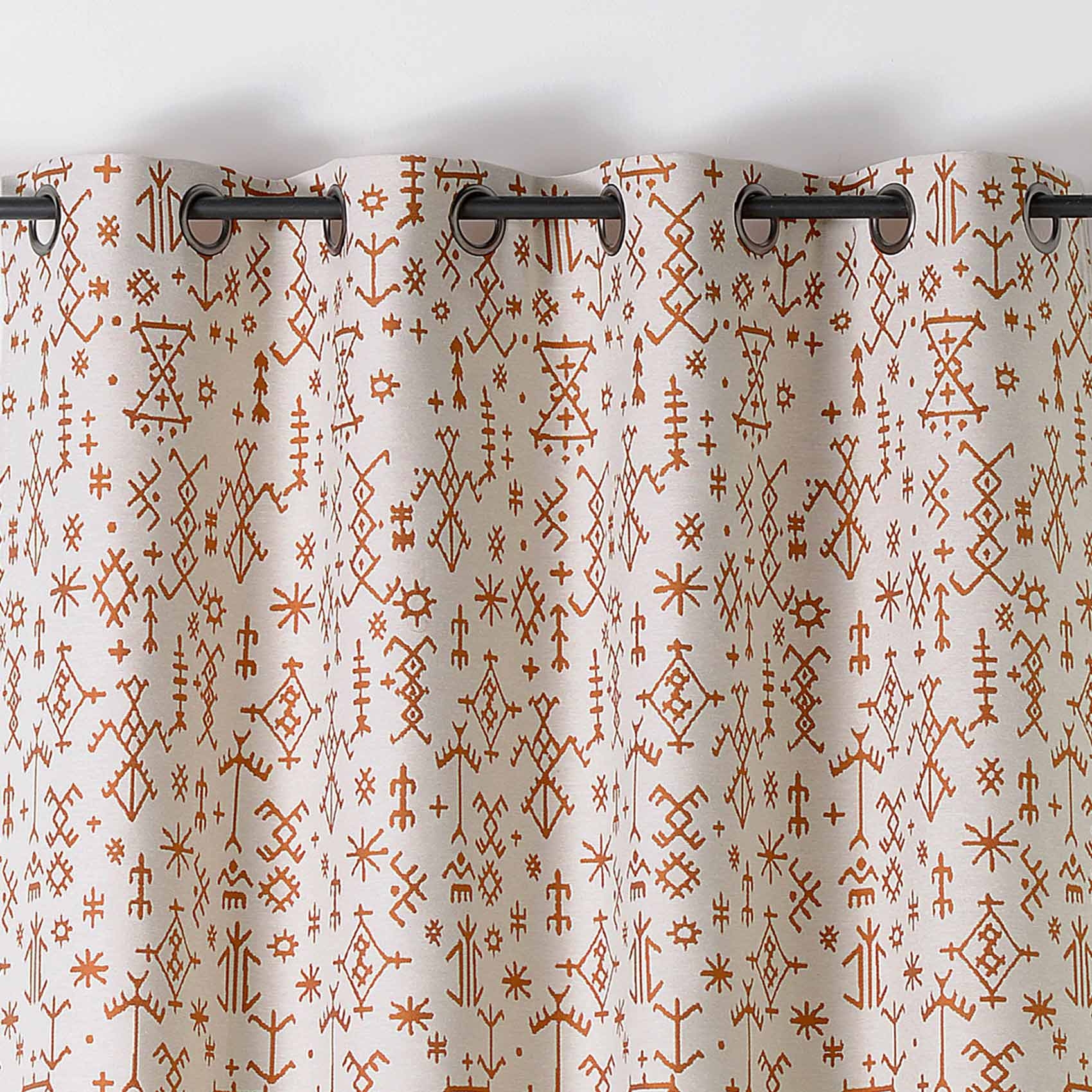 Rideau aux impressions de dessins aztèques — vue 6