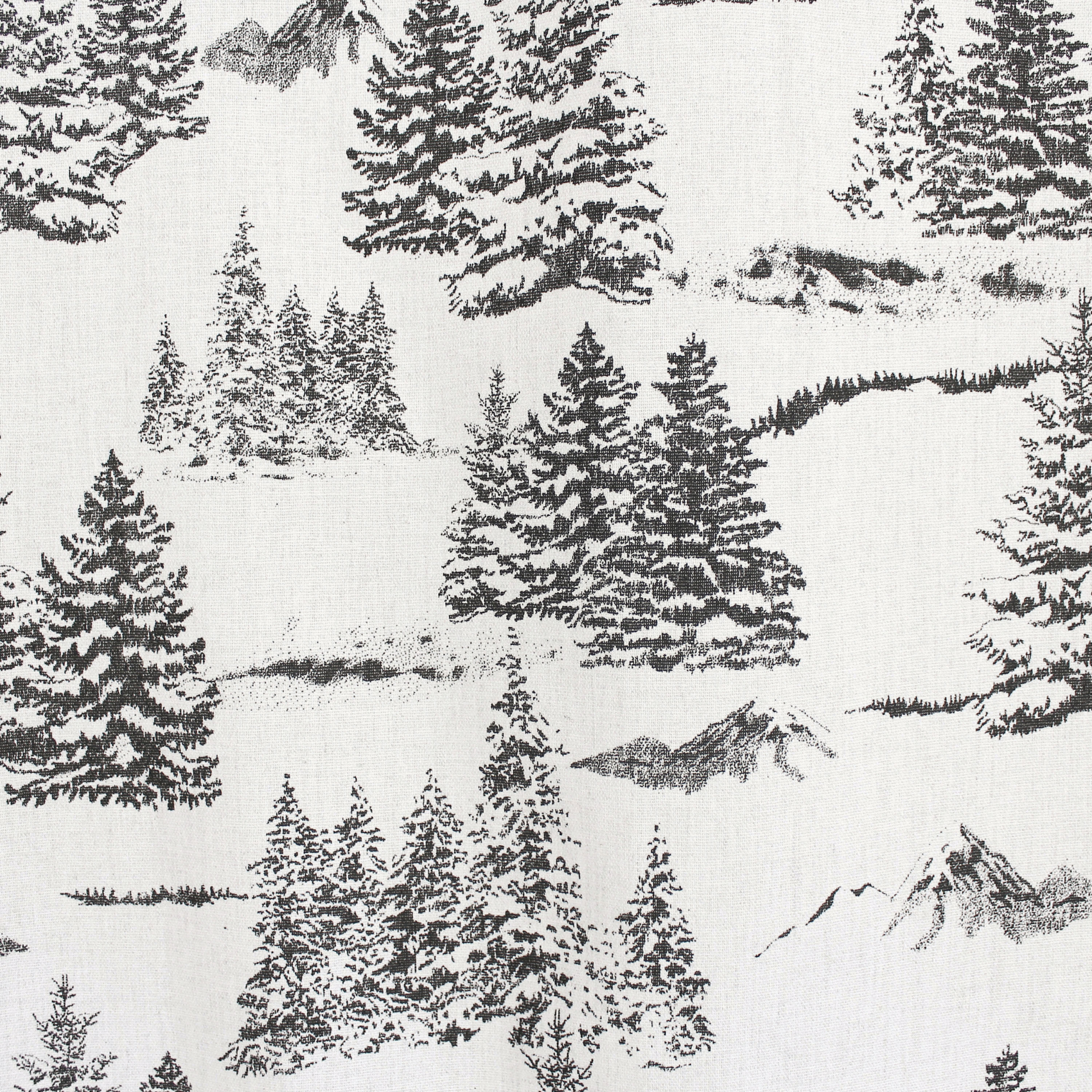 Rideau imprimé montagne en coton recyclé — vue 4