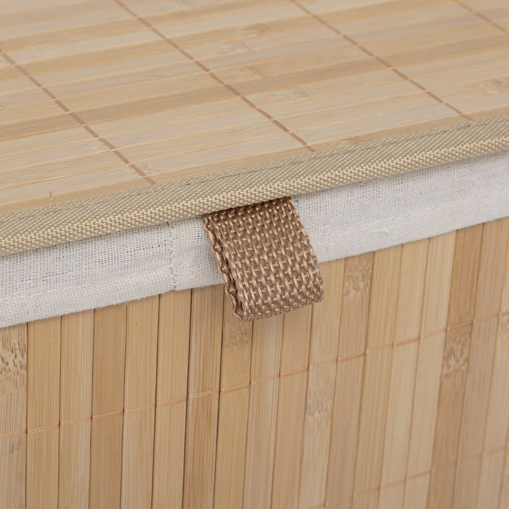 Panier à linge double 100L en bambou — vue 5