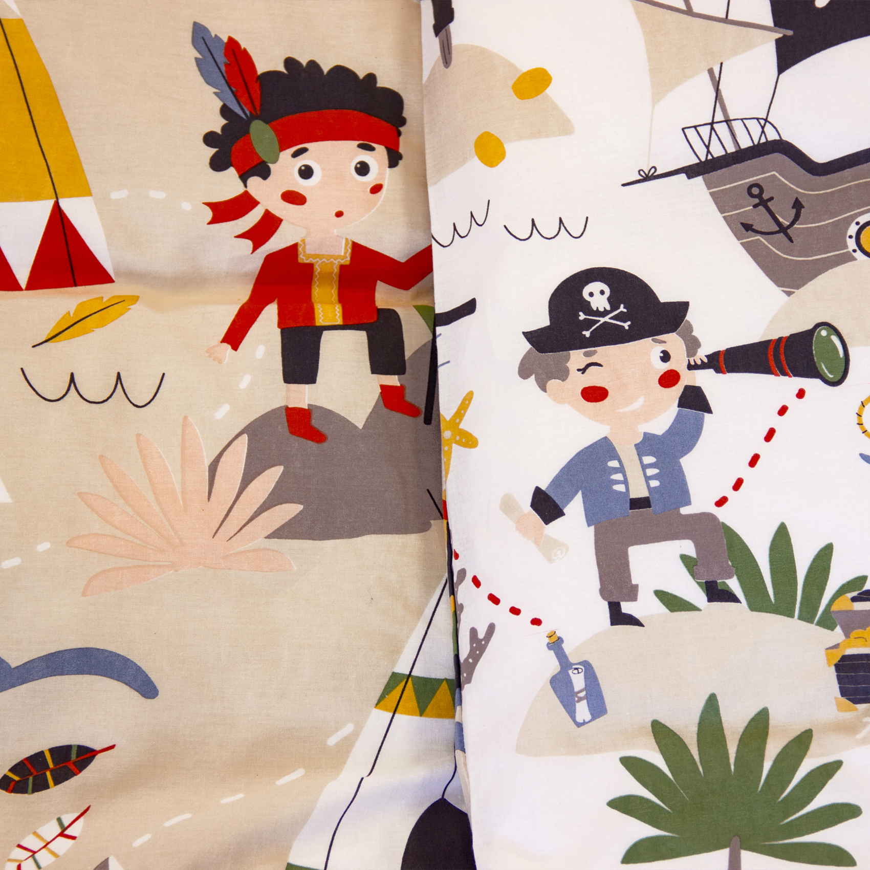 Parure de lit enfant réversible Pirates / Indiens — vue 4