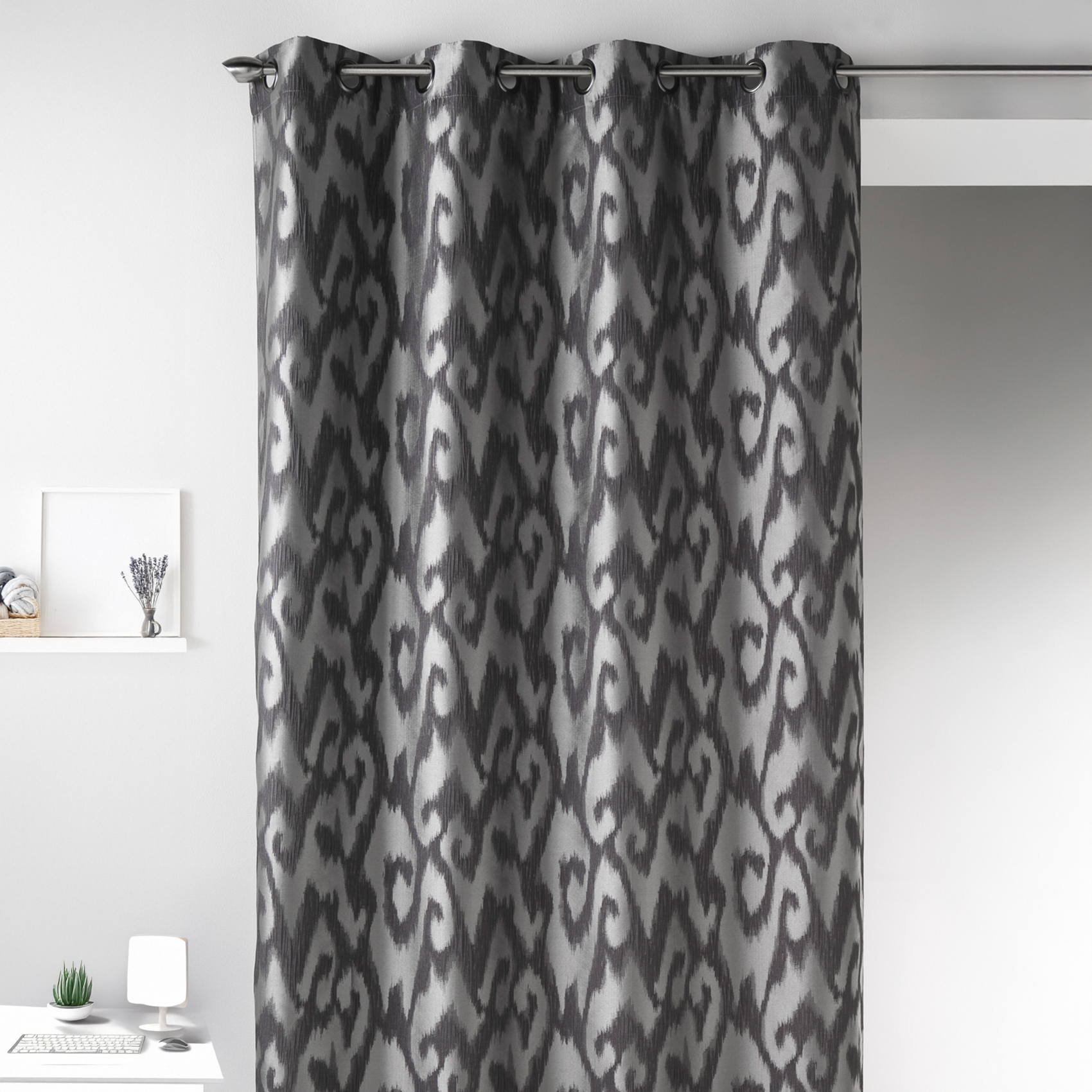 Rideau en Jacquard à Imprimés Baroques