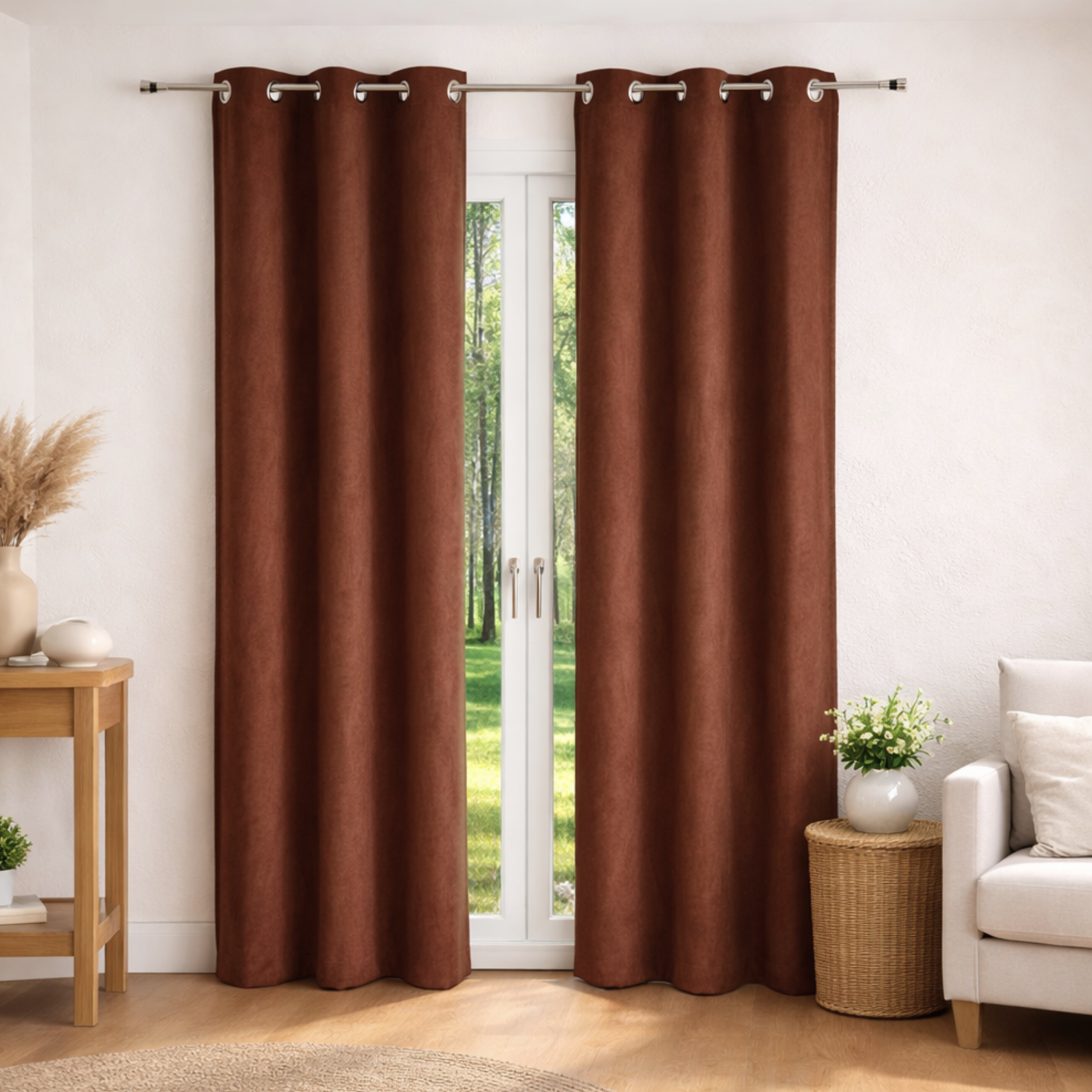 Rideau uni effet daim — vue 5