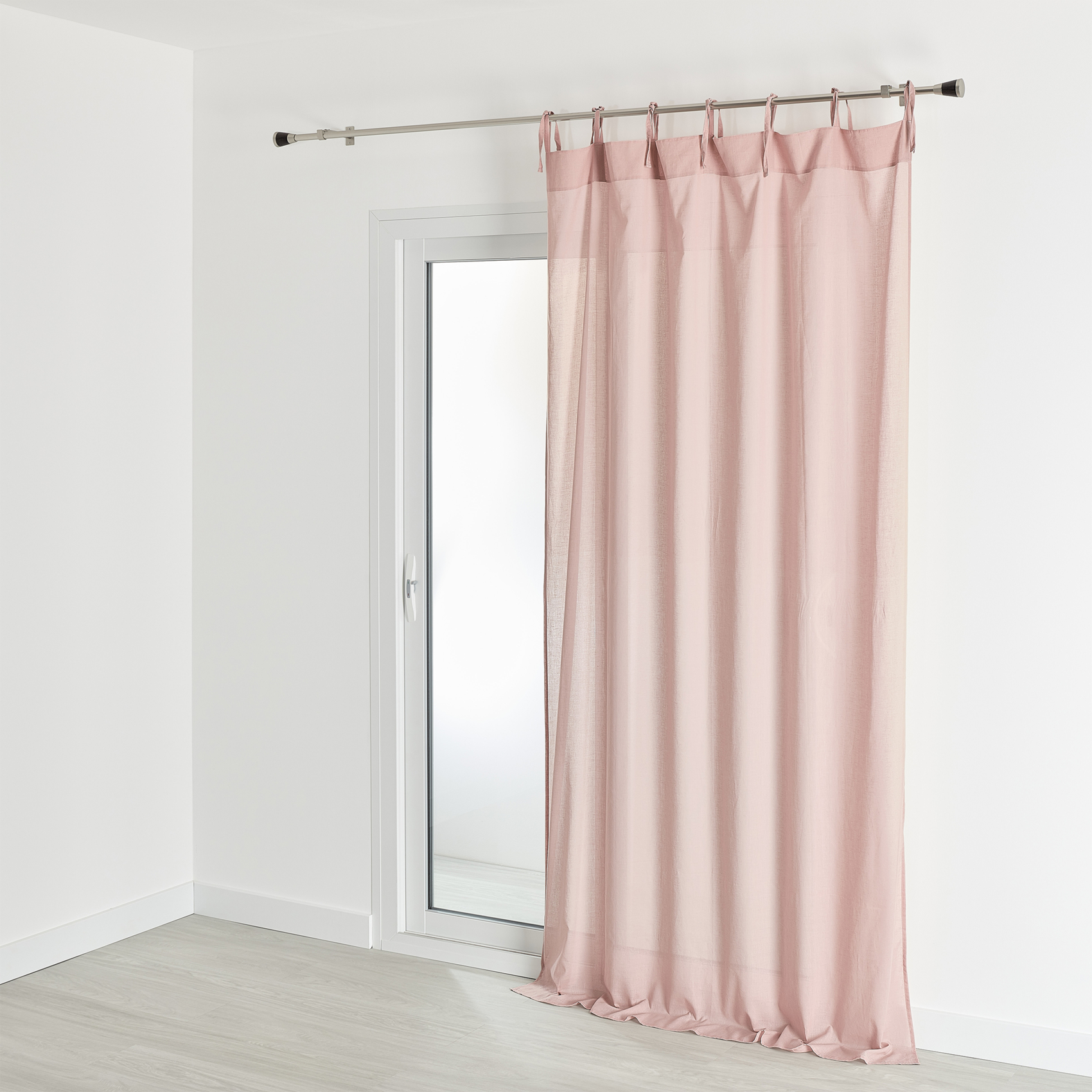 Voilage à nouettes en coton uni