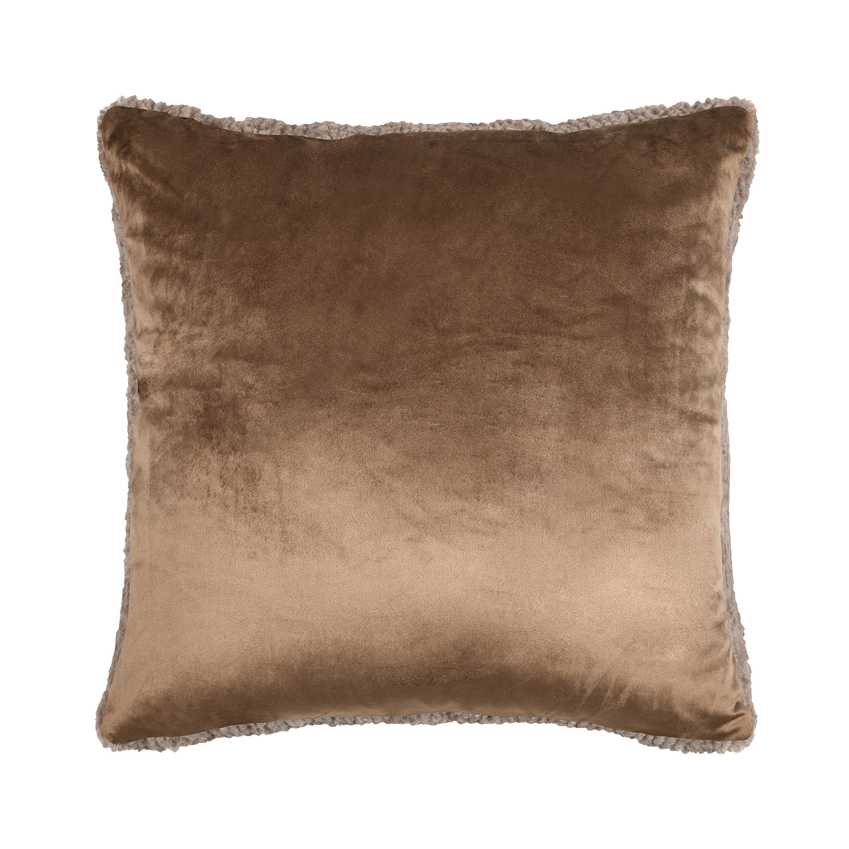 Coussin carré imitation fourrure avec recto velours — vue 3