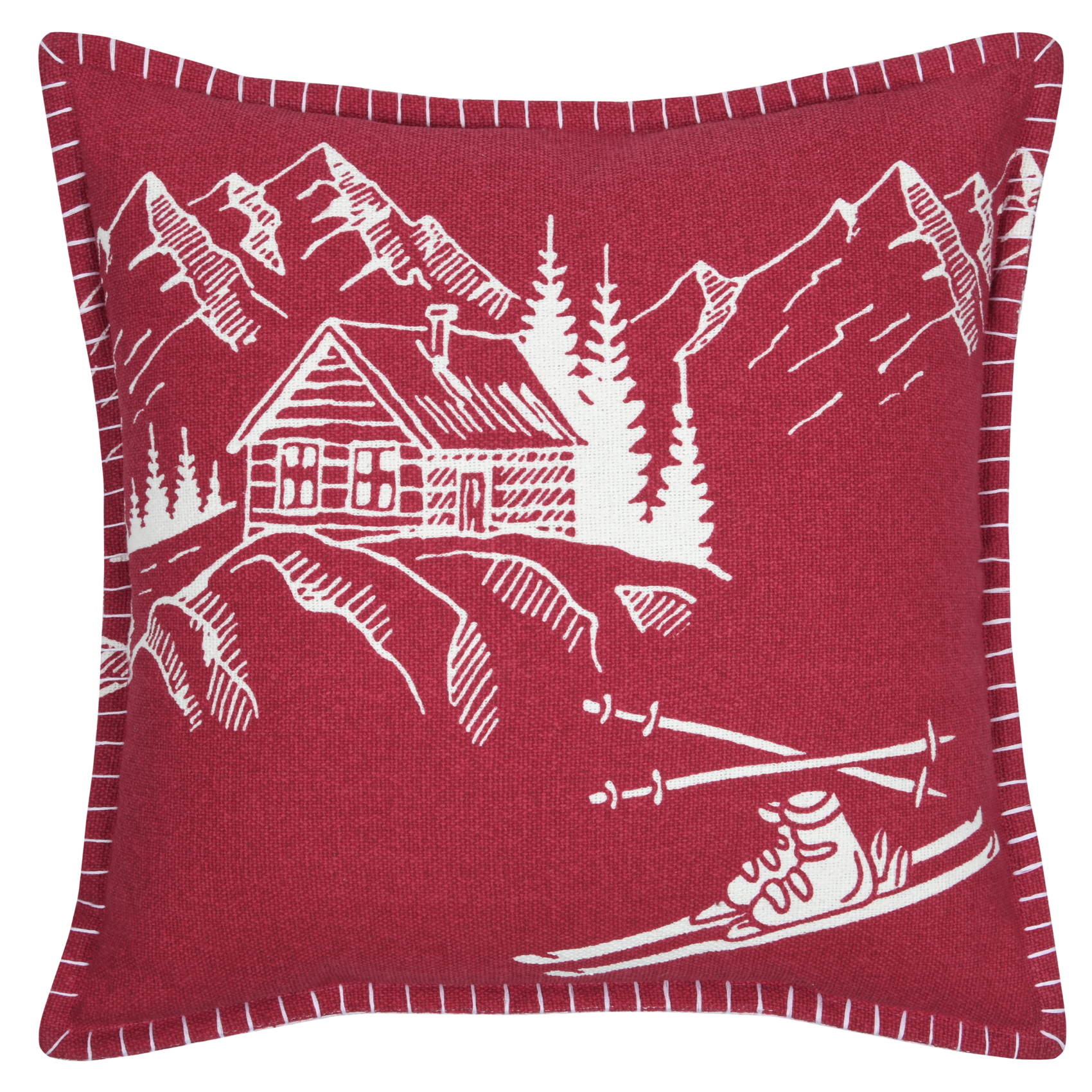 Coussin chalet montagne en coton