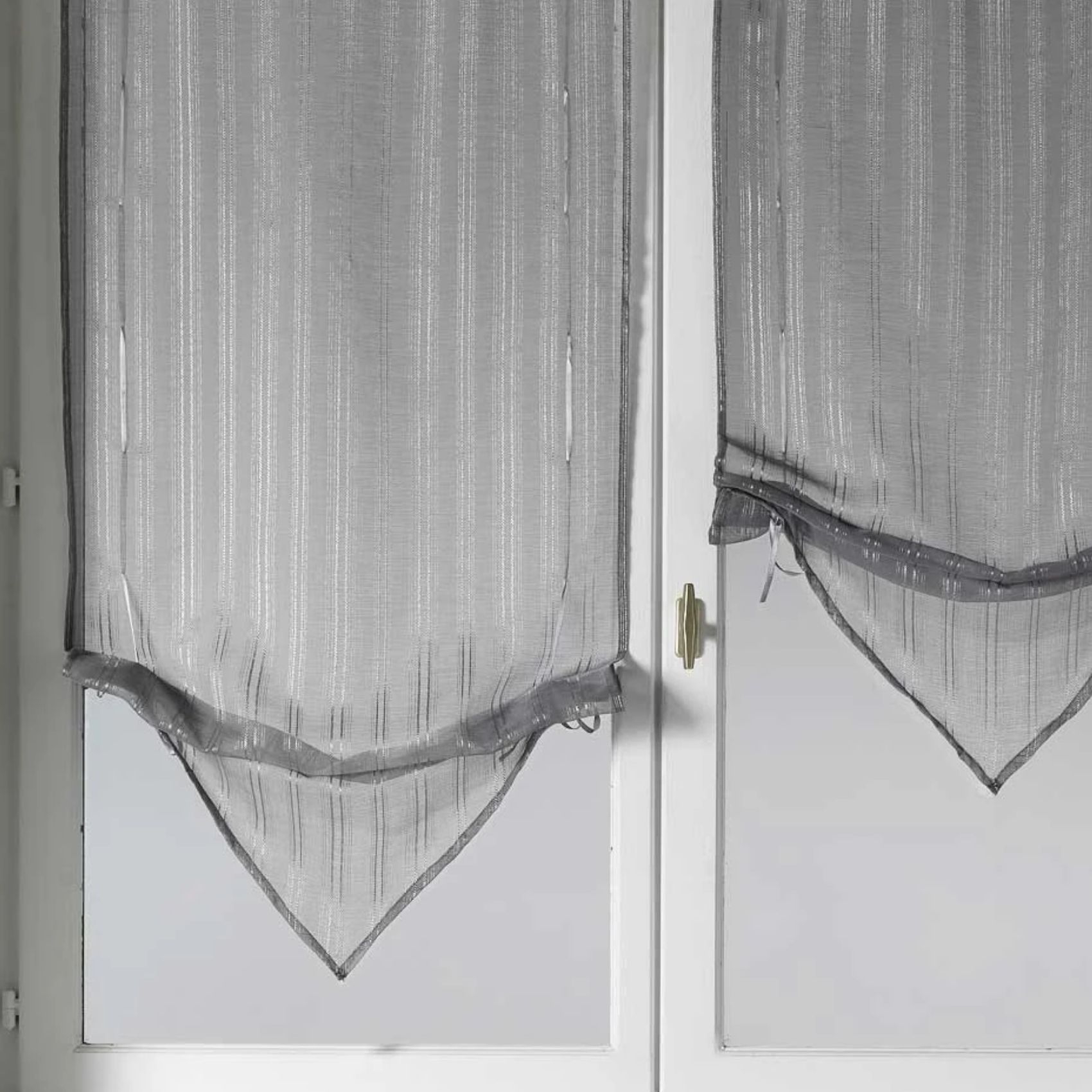 Store Voilage Fantaisie en Etamine à Pointes — vue 3