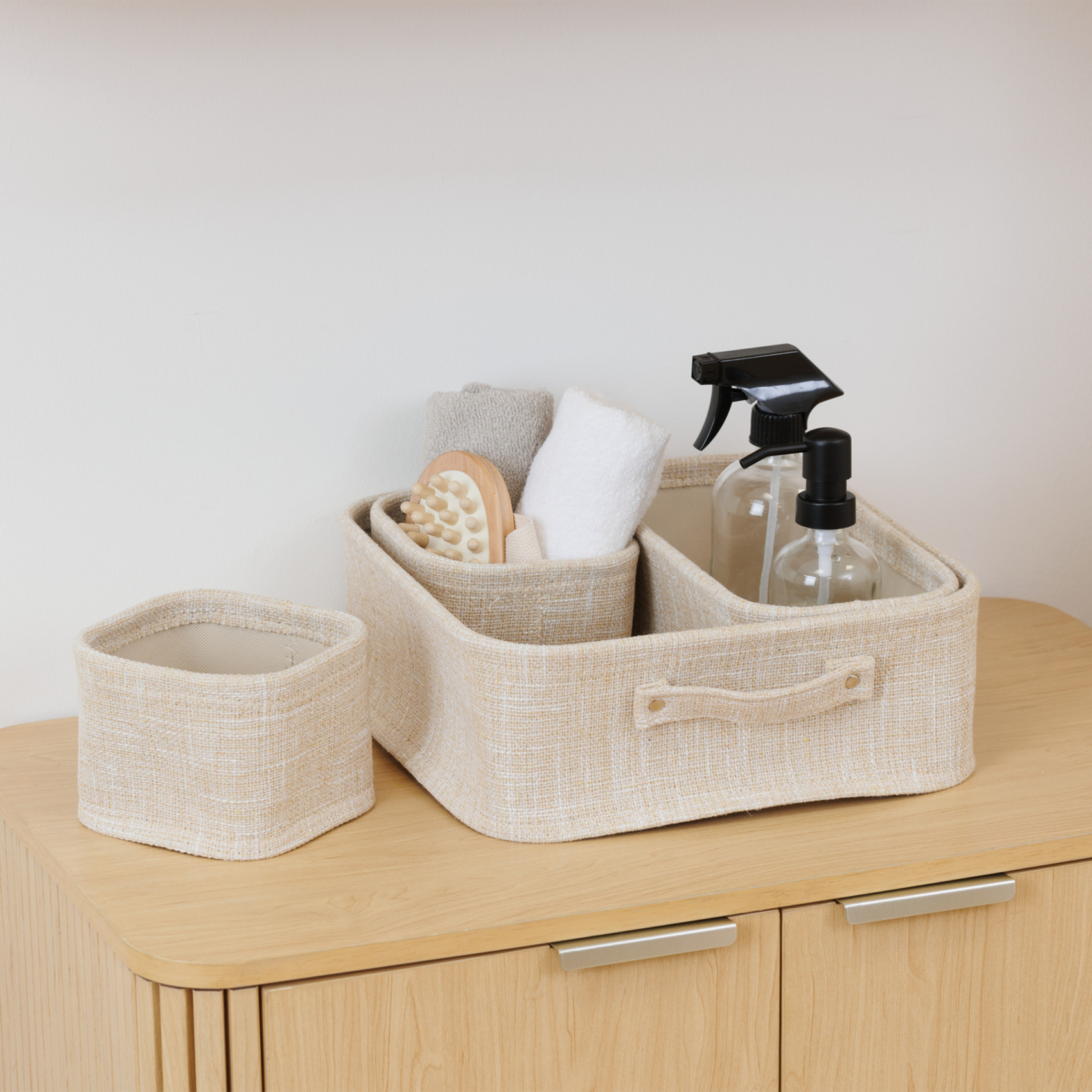 Lot de 4 paniers de rangement avec effet tissé — vue 6