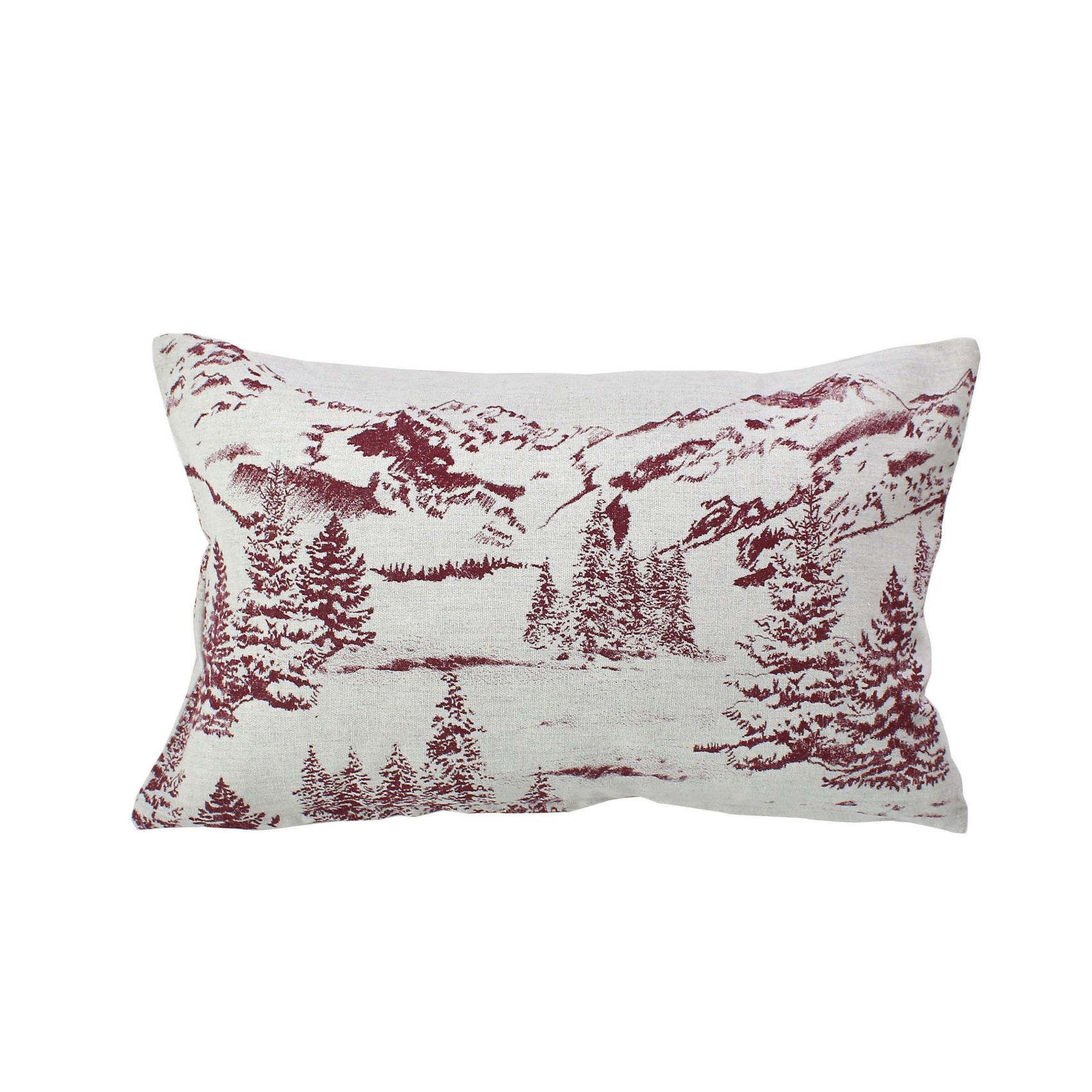 Coussin décoratif déhoussable style montagne