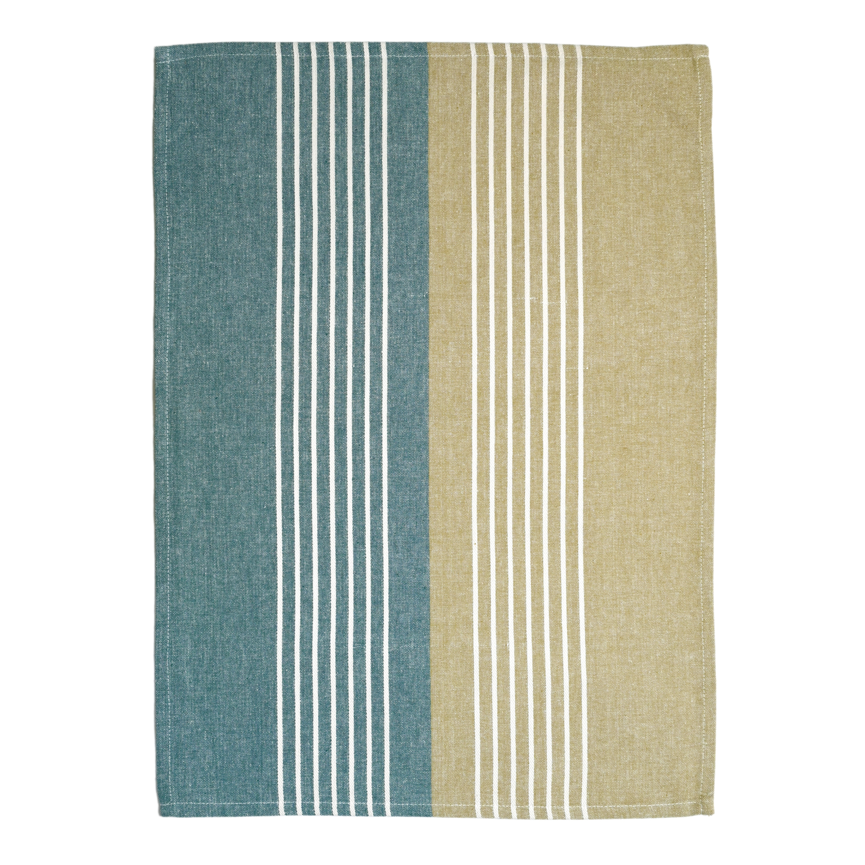 Torchon de cuisine en coton à rayures bicolores — vue 3