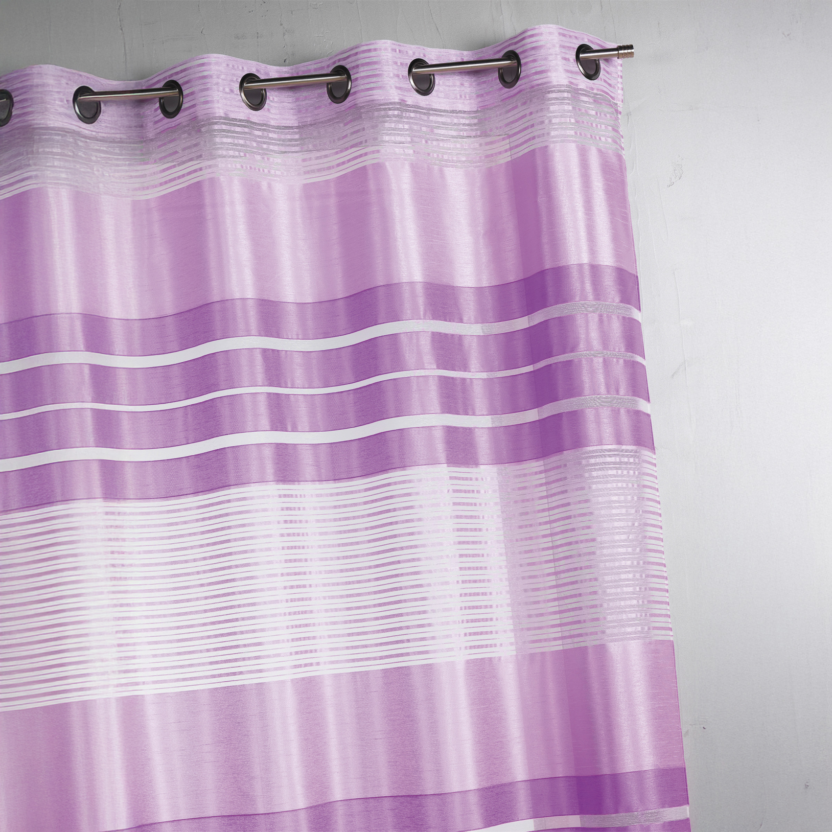 Voilage fantaisie à rayures horizontales — vue 3