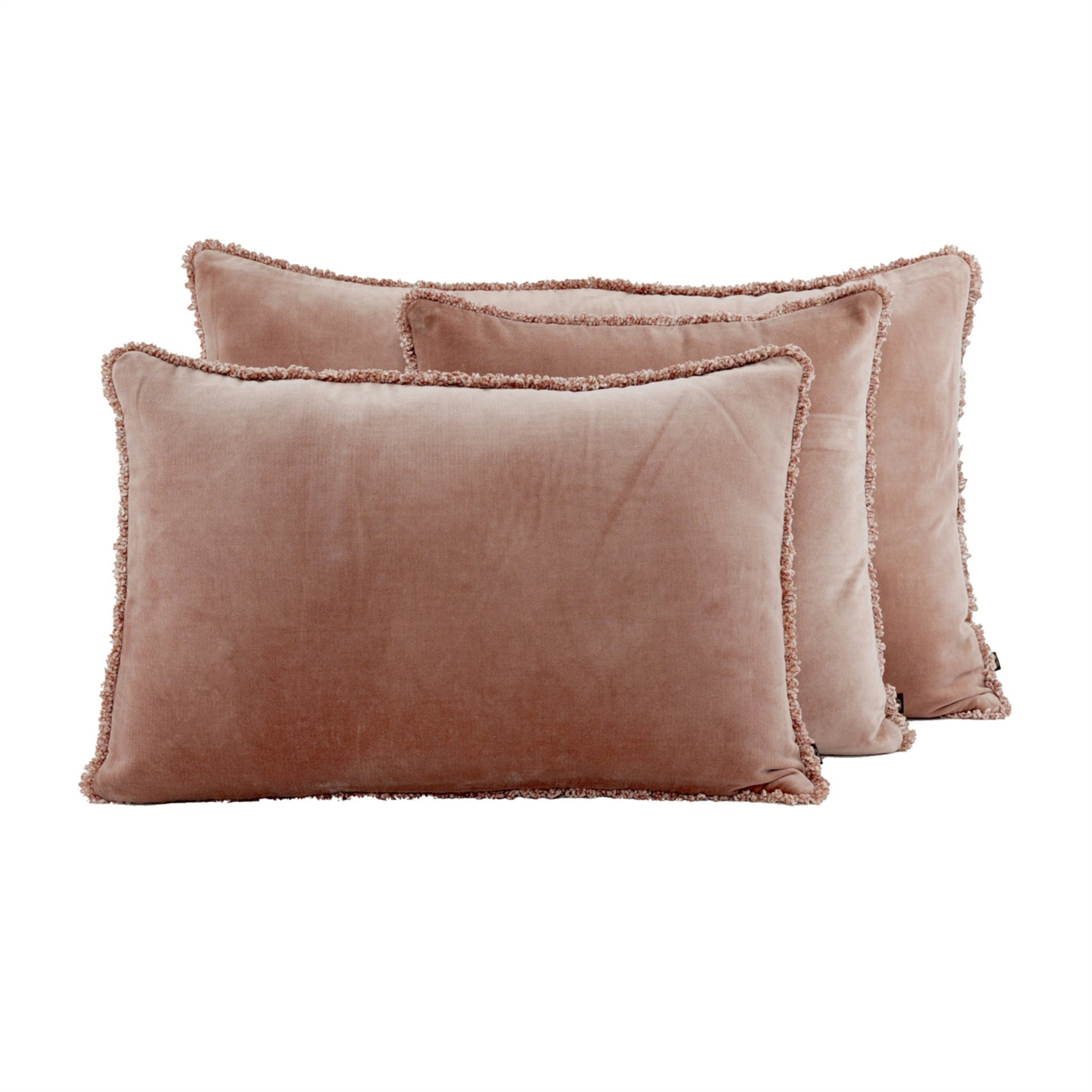 Housse de coussin rectangle en velours et contour chenille KOBE HAOMY — vue 6