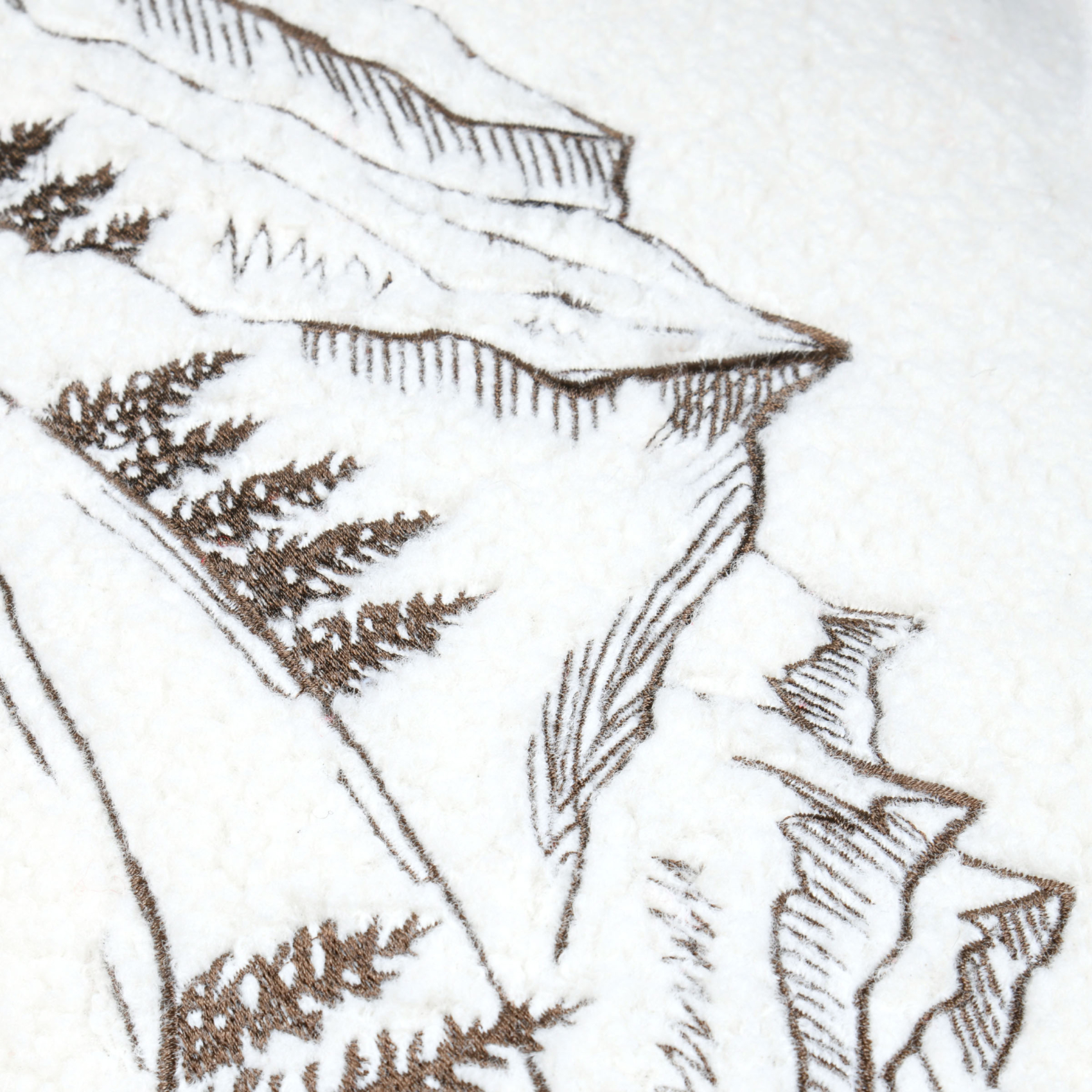 Coussin rectangulaire en bouclette à motif montagne — vue 4