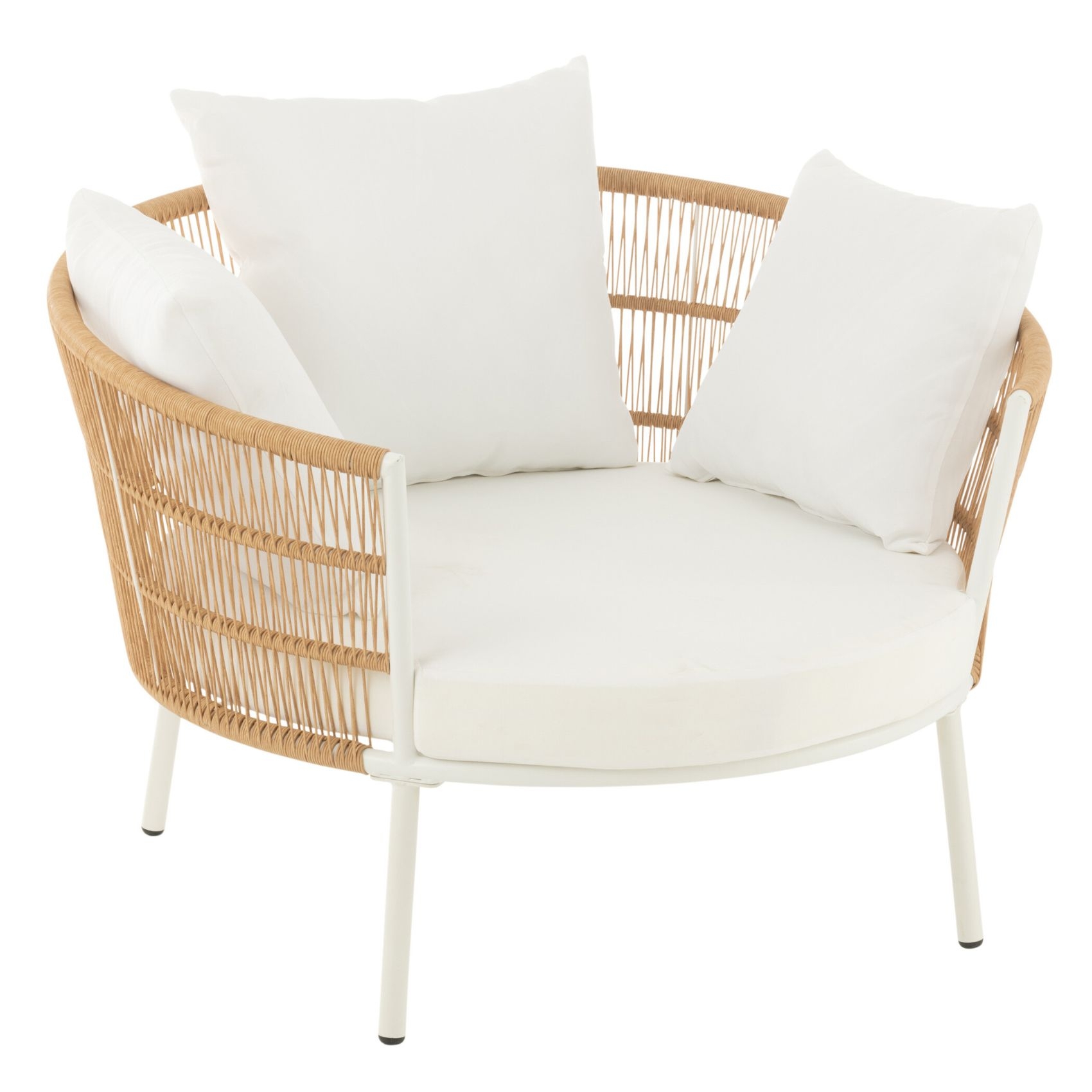 Fauteuil de jardin en rotin et metal — vue 4