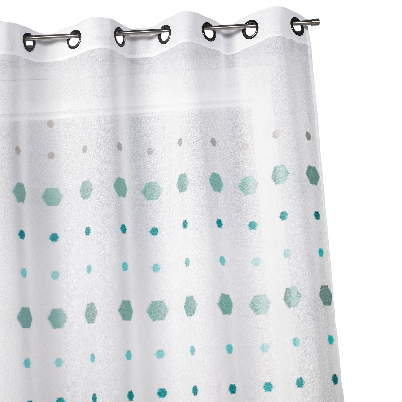 Voilage jacquard imprimés hexagonaux — vue 3