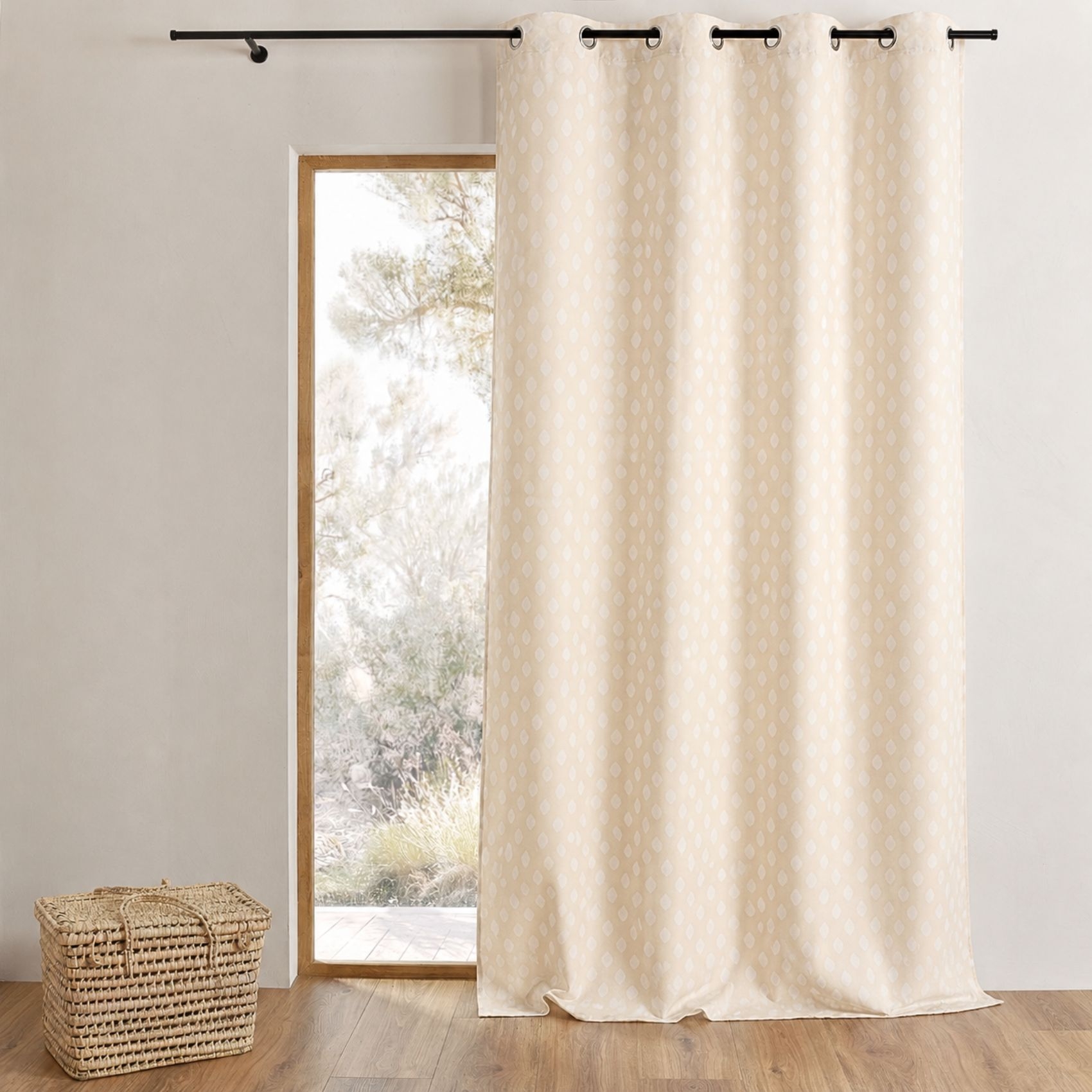Rideau Dessin en jacquard à motifs arrondis