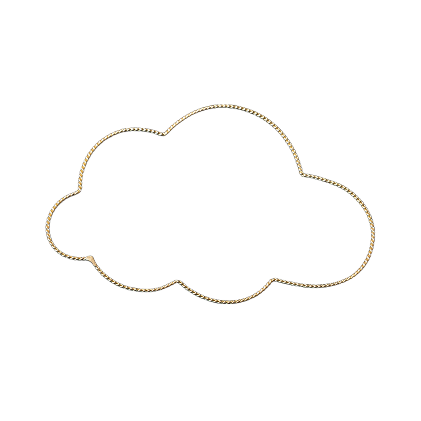 Déco murale nuage fil laiton torsadé — vue 6