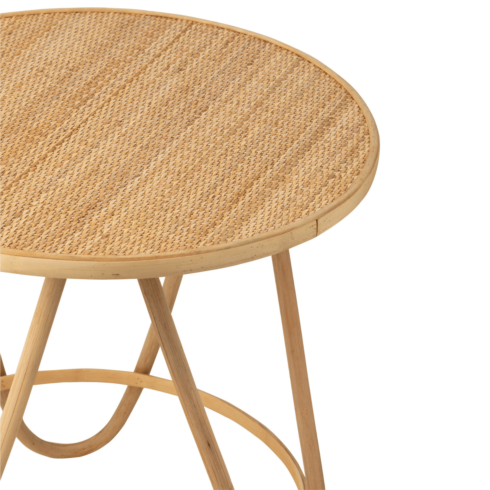Table d'appoint en rotin — vue 3