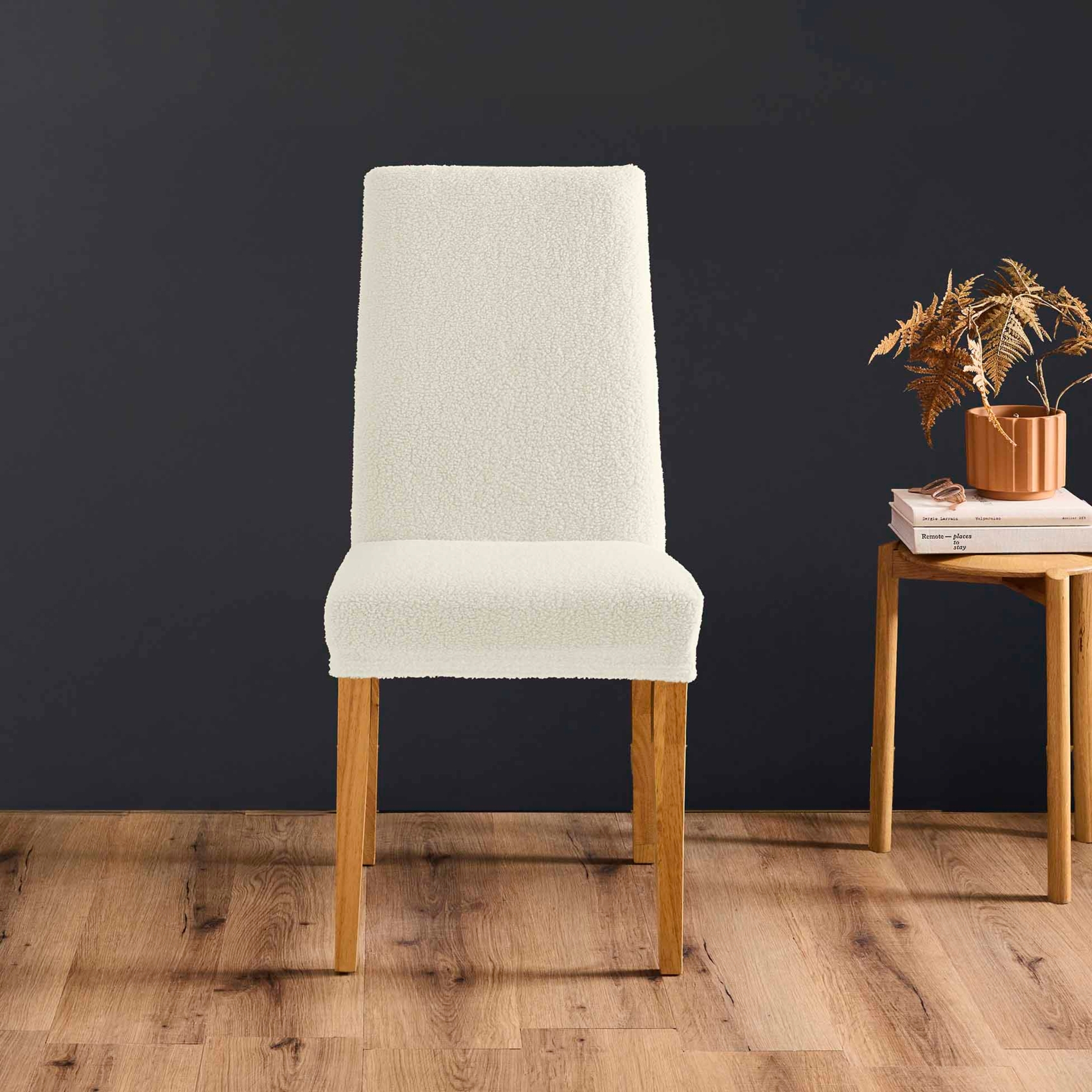 Housse de chaise extensible bouclette