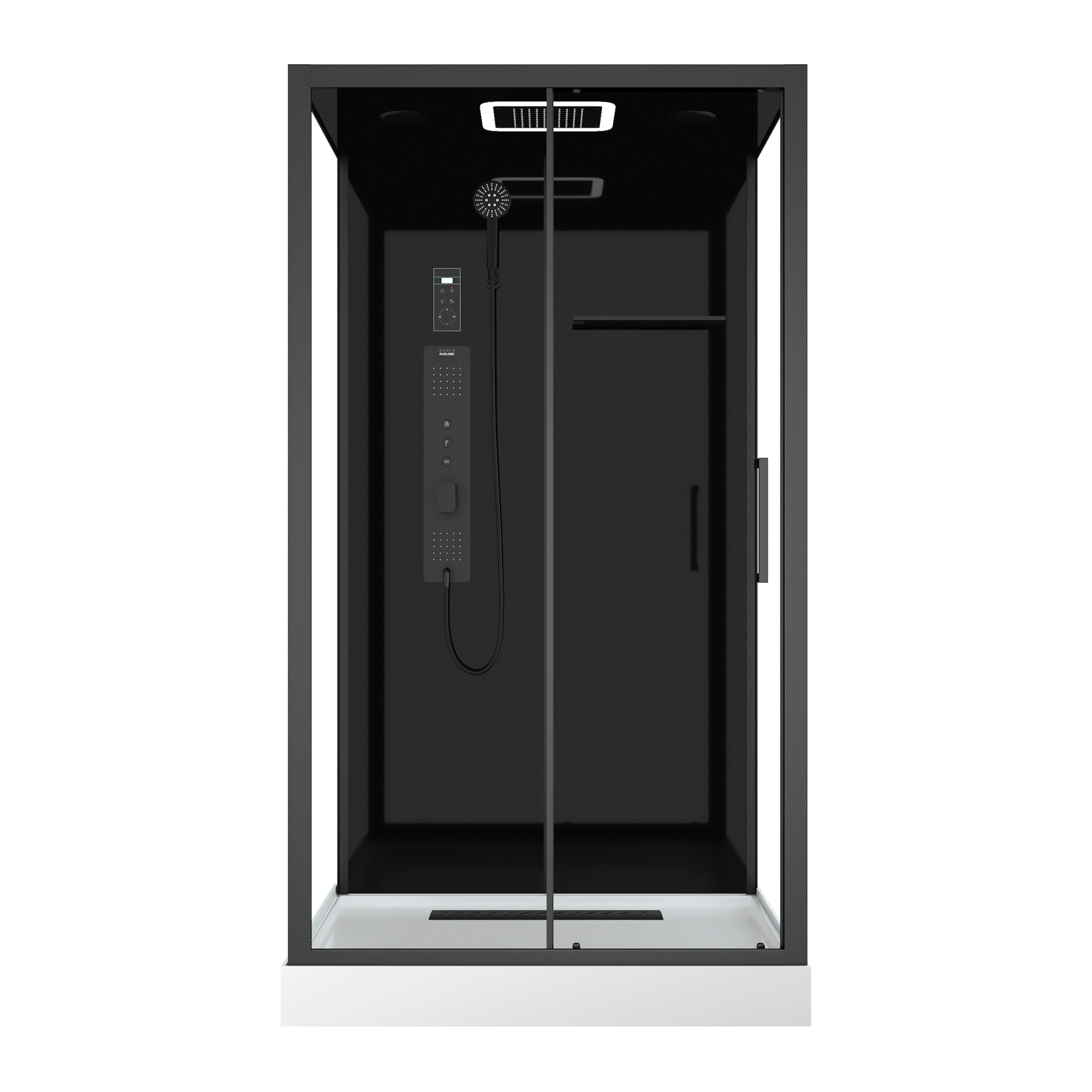 Cabine de douche hydromassante porte coulissante et panneau de contrôle tactile — vue 5