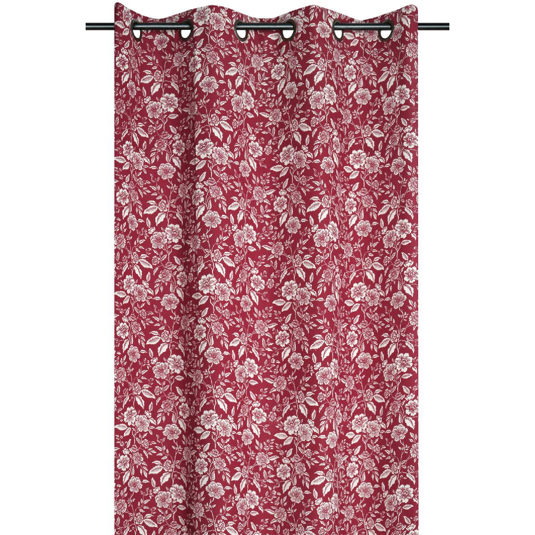 Rideau à oeillets motif fleurs — vue 4