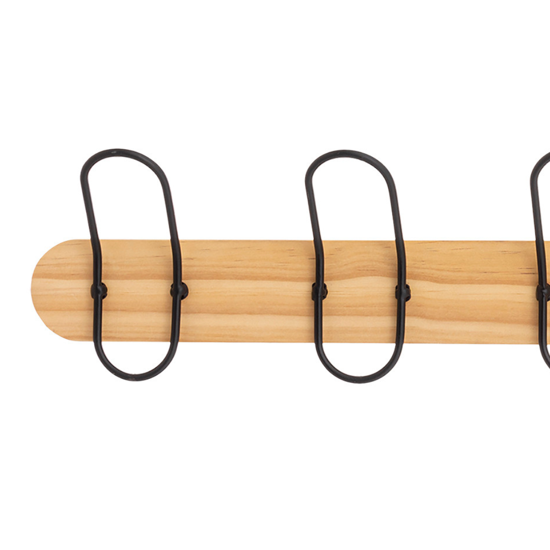Patère en bois avec 6 attaches — vue 4