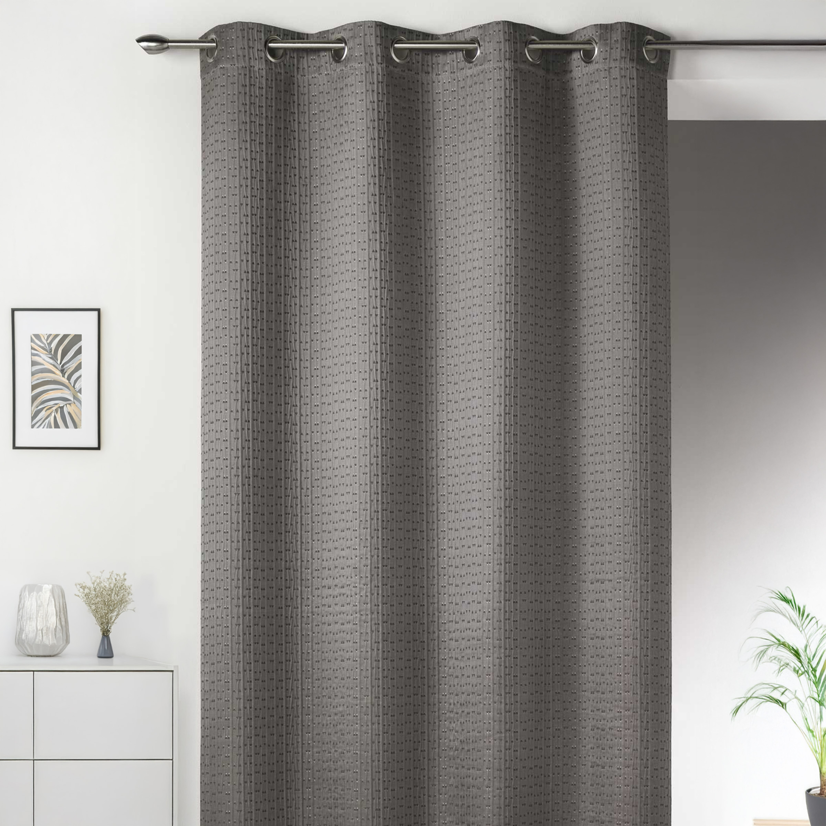 Rideau épais en Jacquard Uni à Reliefs