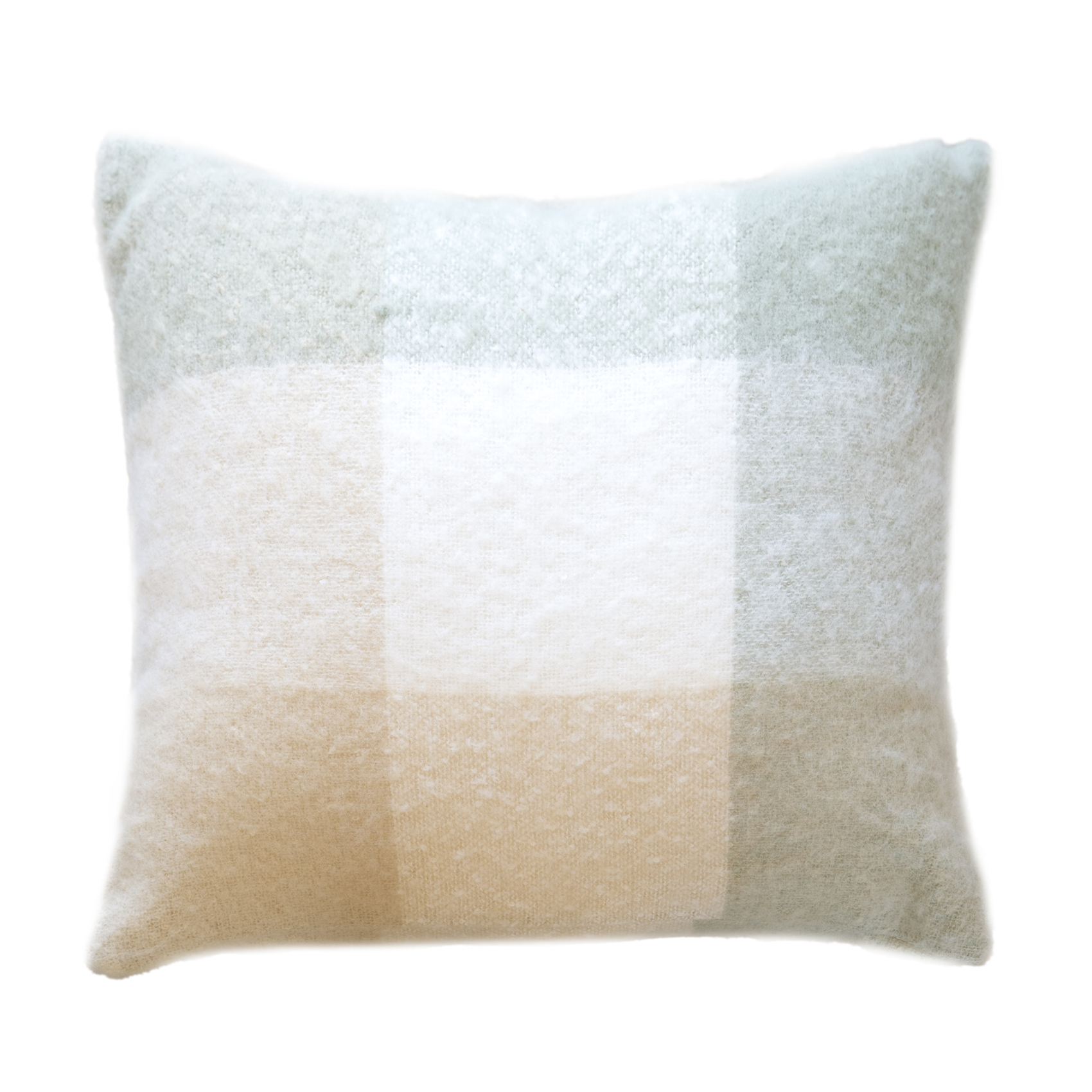 Housse de coussin à carreaux aspect mohair — vue 4