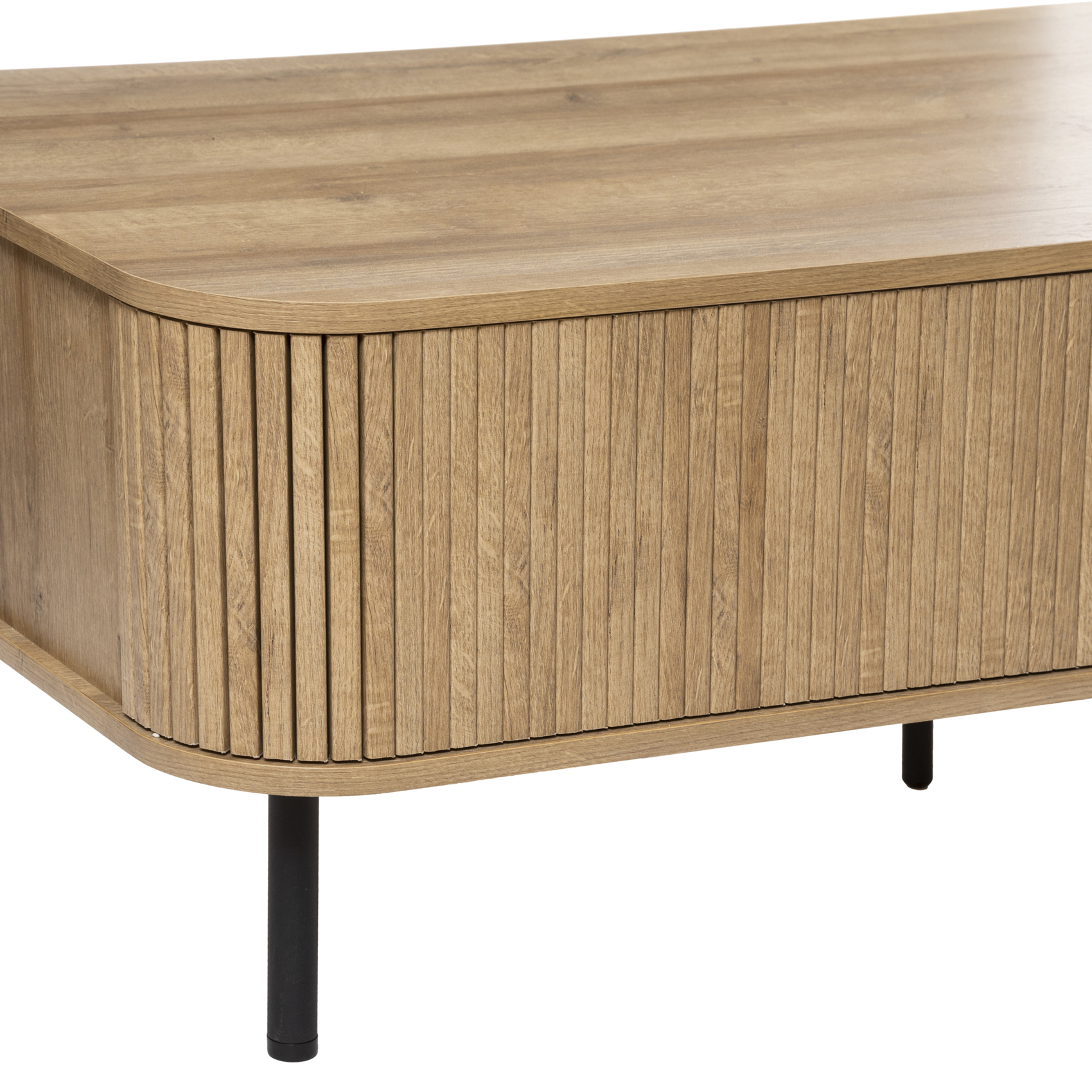 Table basse avec portes coulissantes cannelées — vue 6