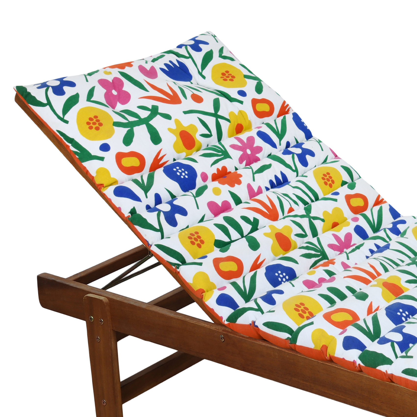 Matelas de bain de soleil en polycoton imprimé floral — vue 4