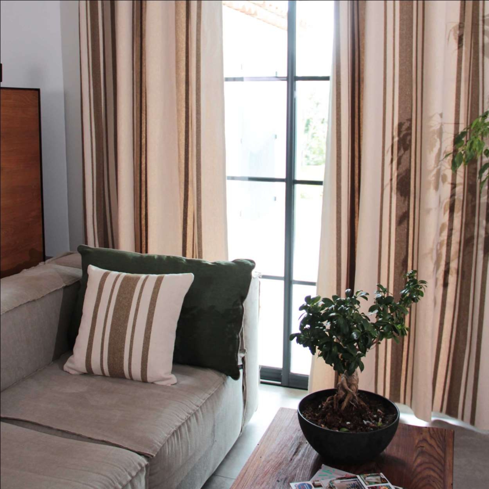 Rideau coton épais Rustique à oeillets — vue 5