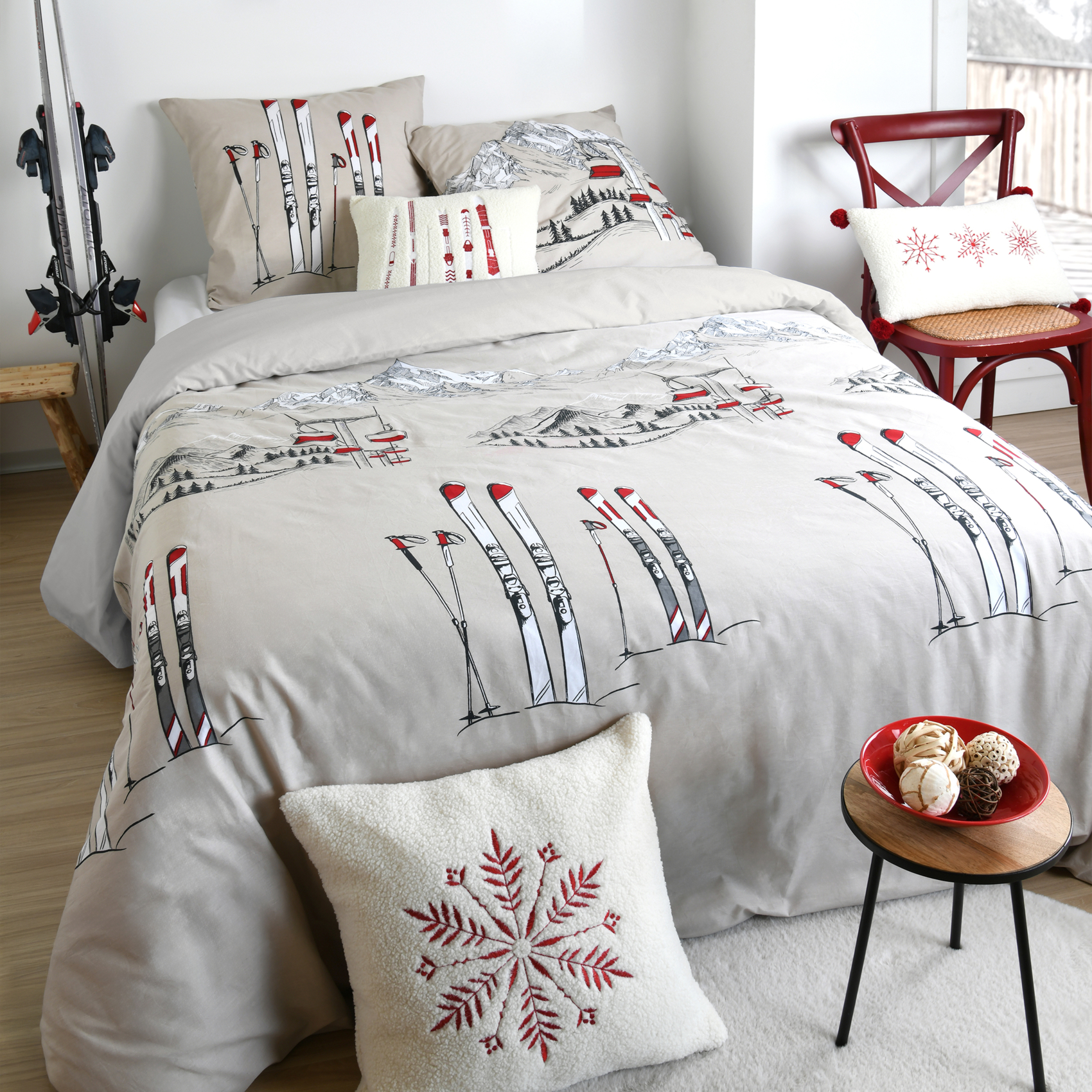 Parure de lit ski montagne — vue 4