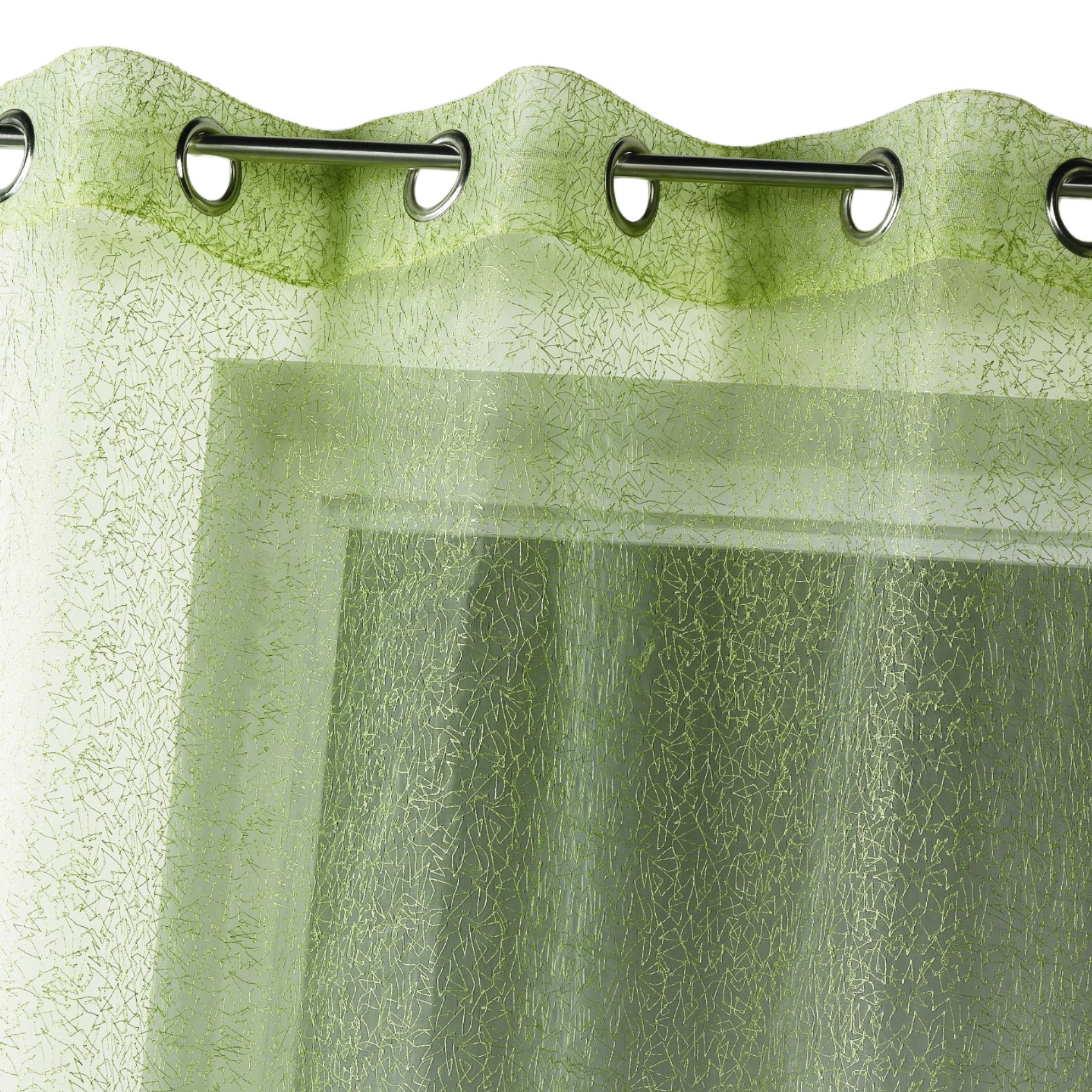 Voilage tamisant en organza brodé à œillets — vue 3