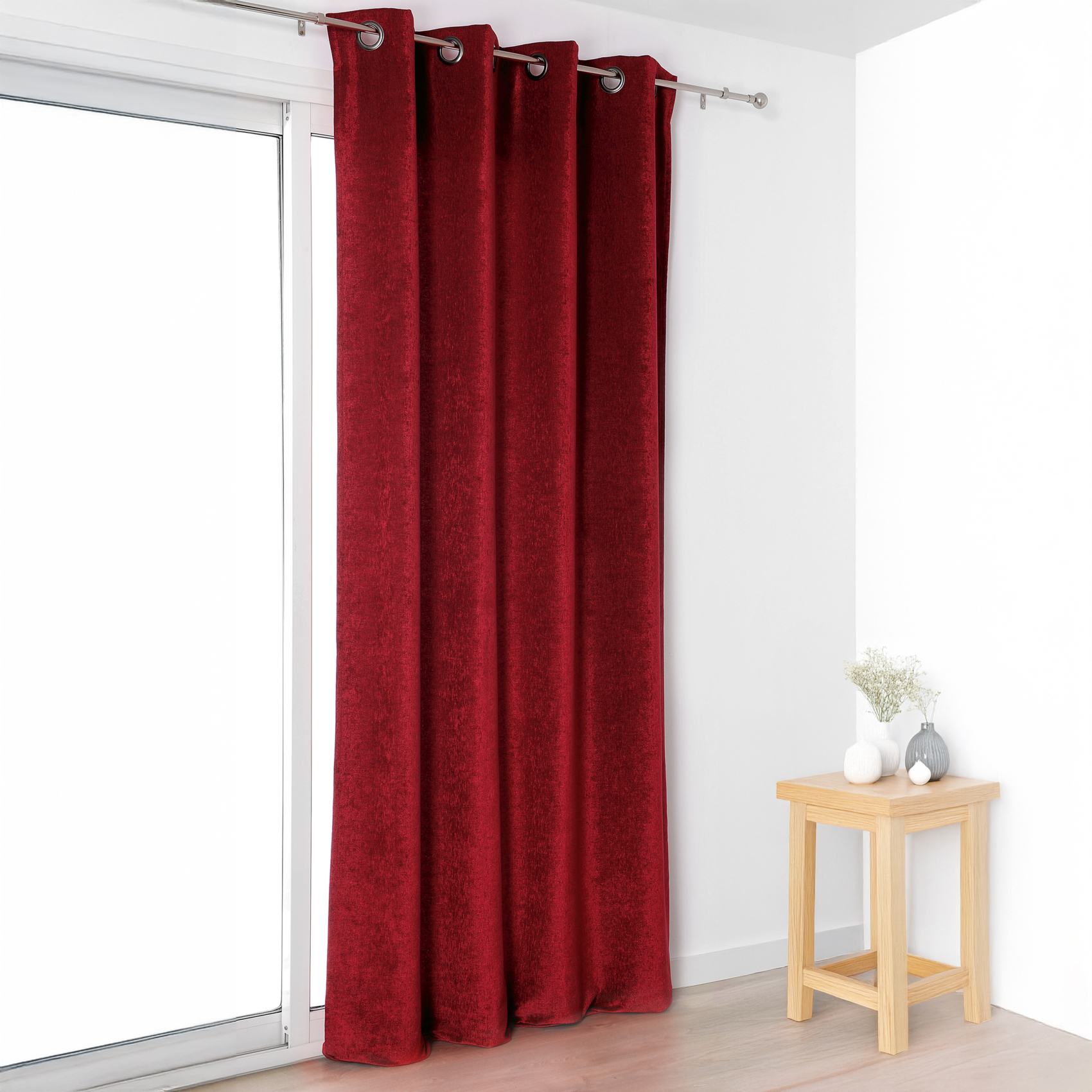 Rideau effet velours velouté uni