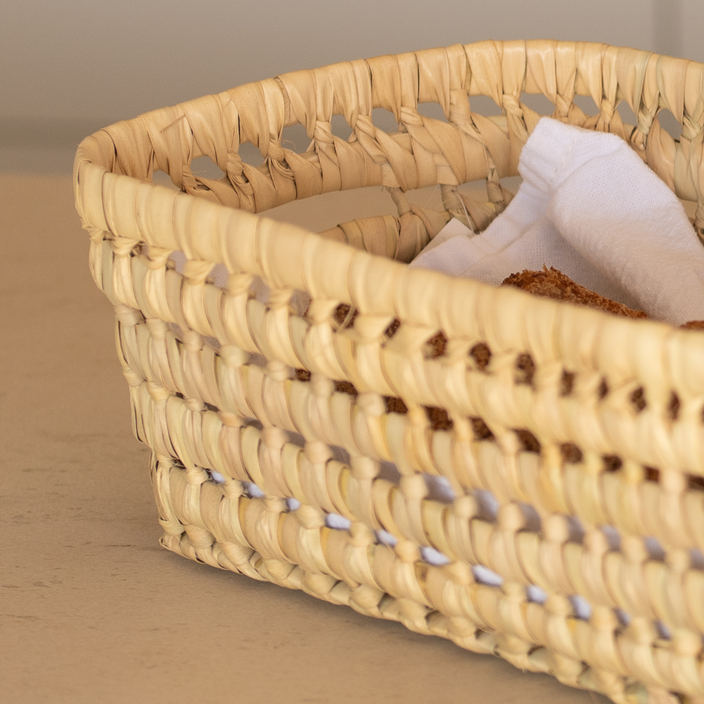 Corbeille à pain feuilles de palmier — vue 4