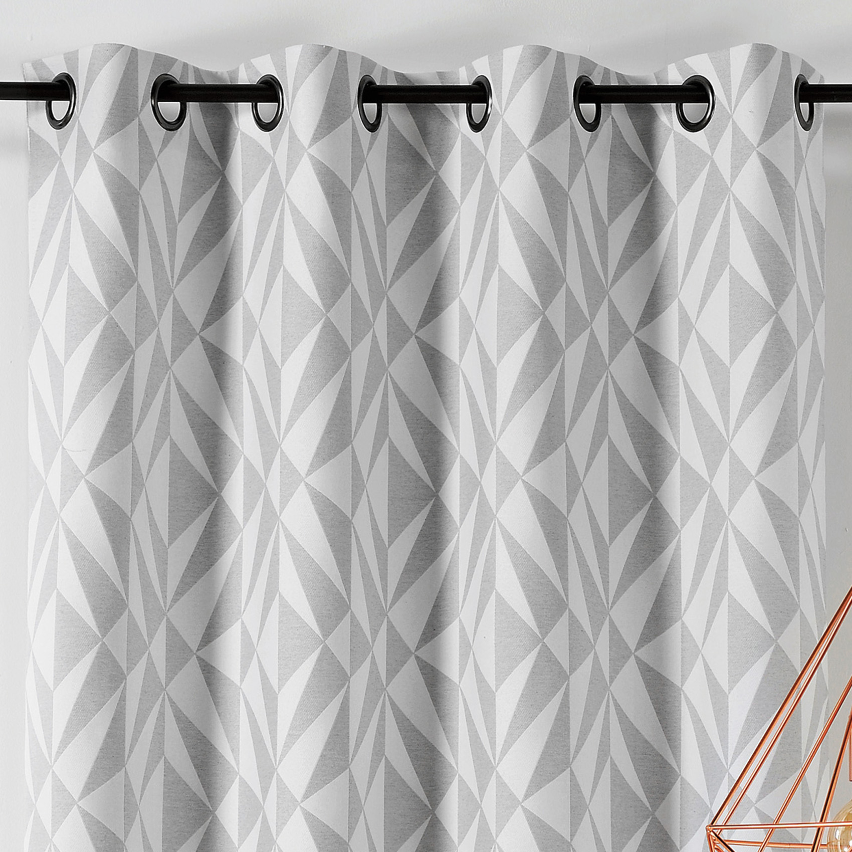 Rideau jacquard géométrique — vue 4