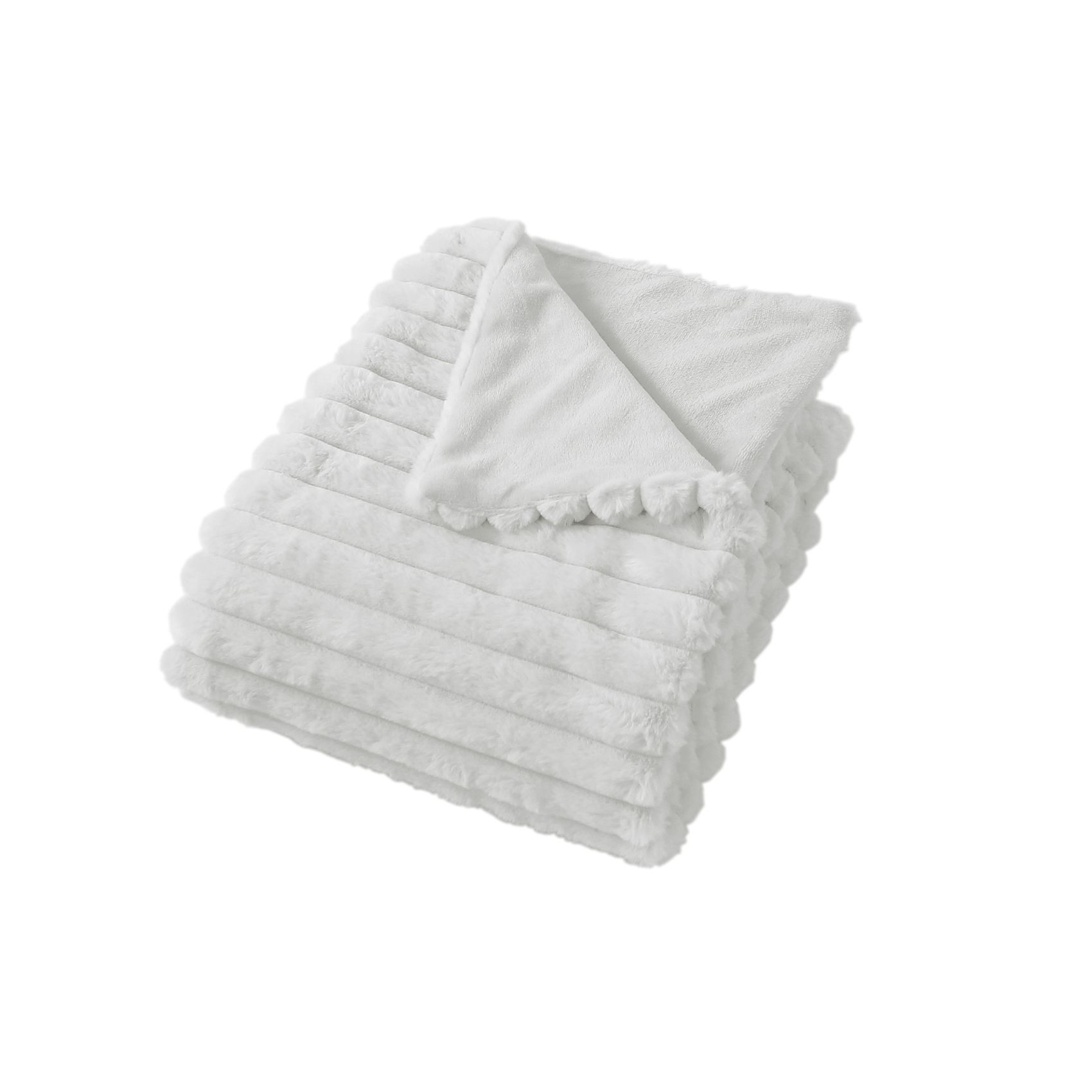 Couverture imitation fourrure et flanelle