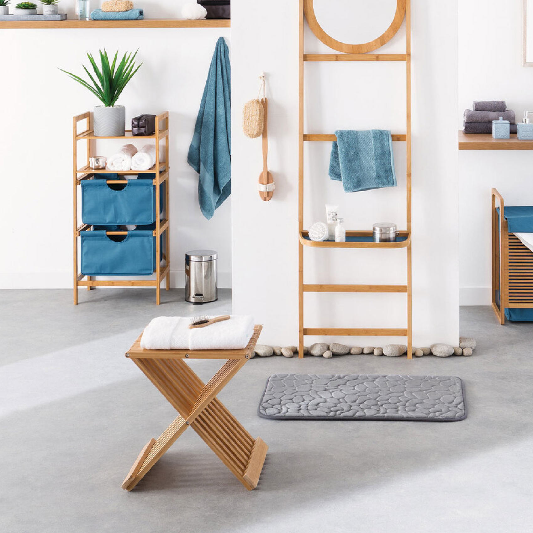 Tabouret pliant en bambou — vue 6