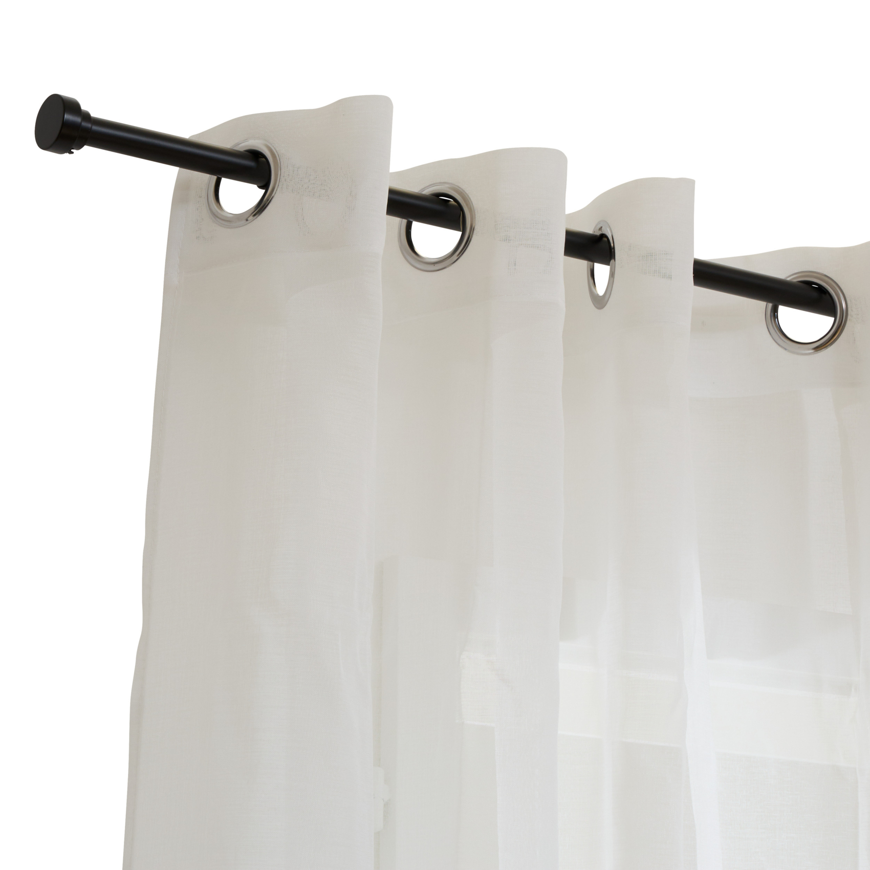 Kit tringle à rideaux extensible avec embout disque en métal — vue 5