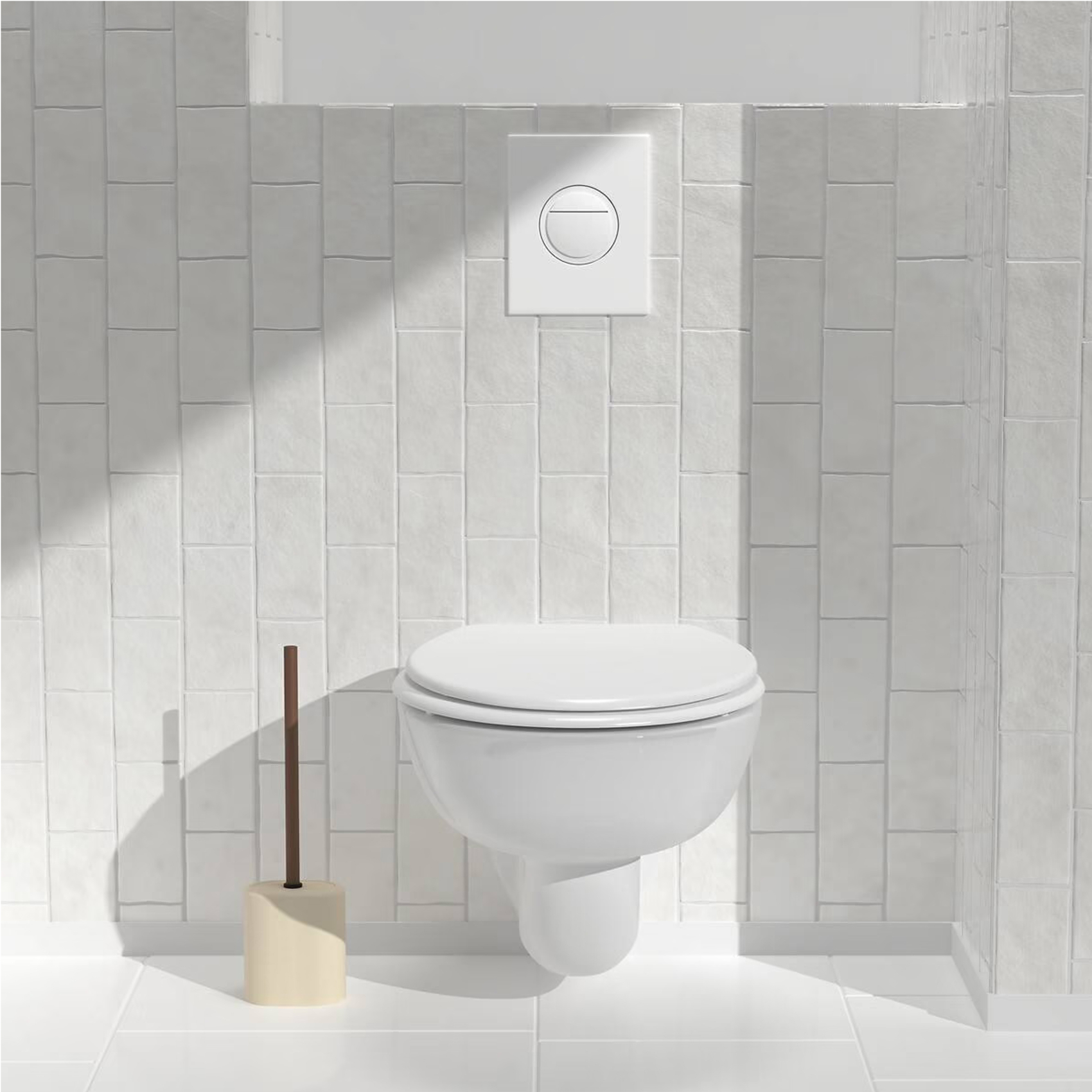 Brosse WC avec porte-brosse en résine — vue 4