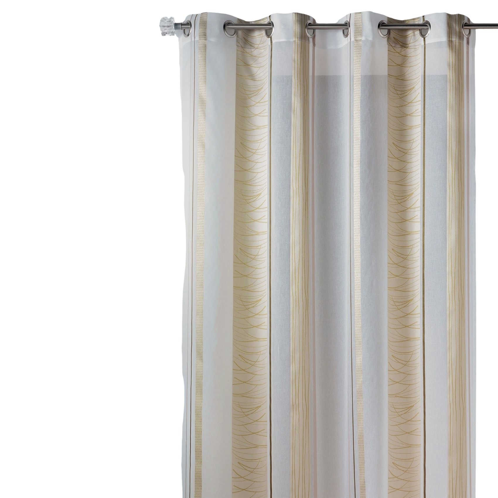 Voilage en organza à rayures verticales à motif — vue 4
