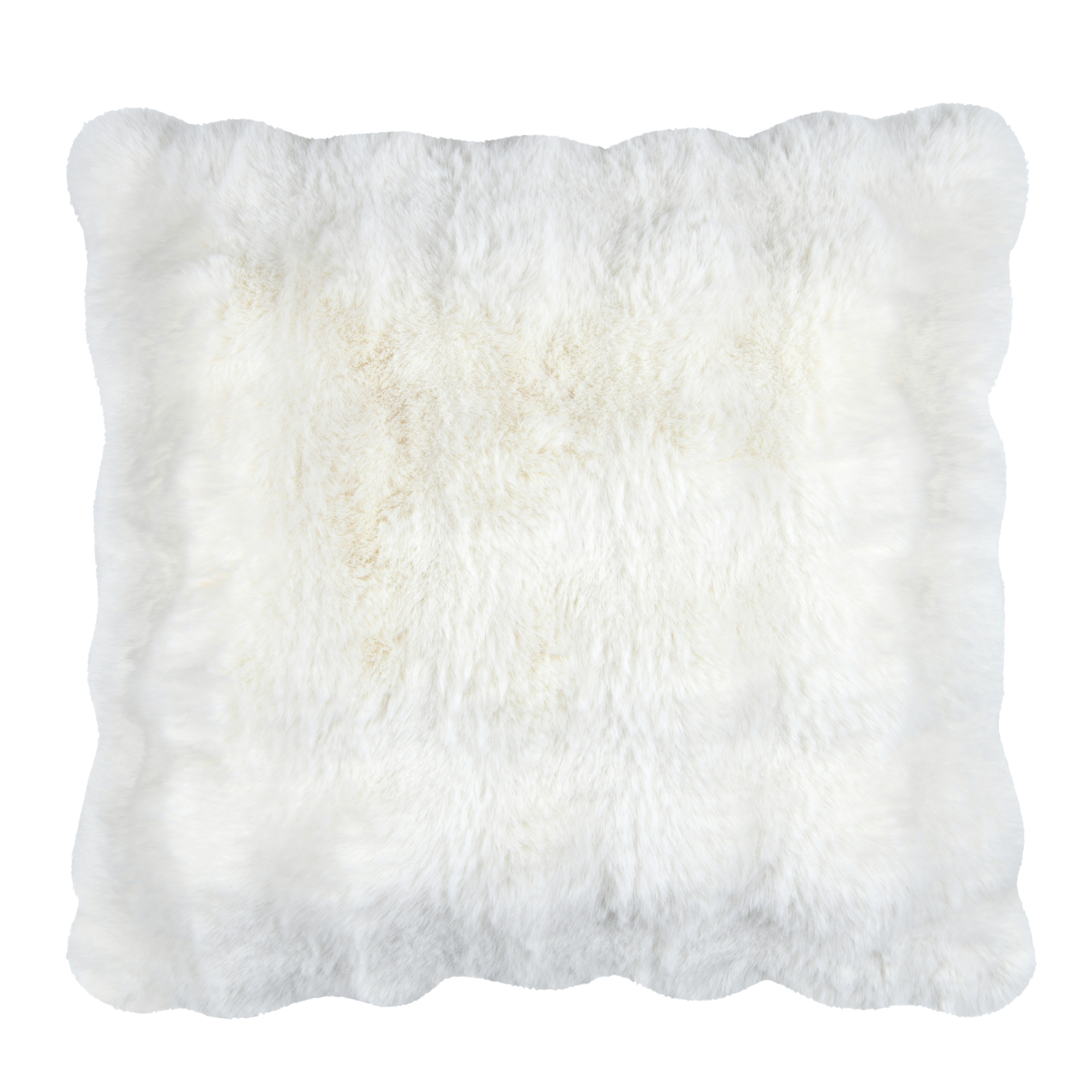 Coussin déhoussable imitation fourrure